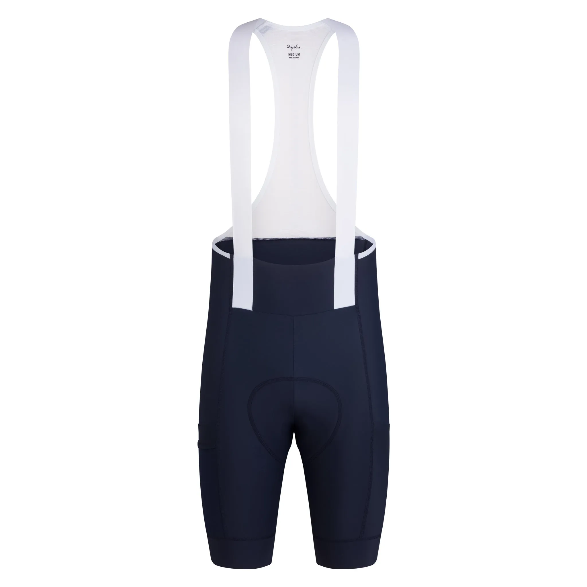 RAPHA Men's Brevet Element Cargo Bib Shorts - Dark Navy/White