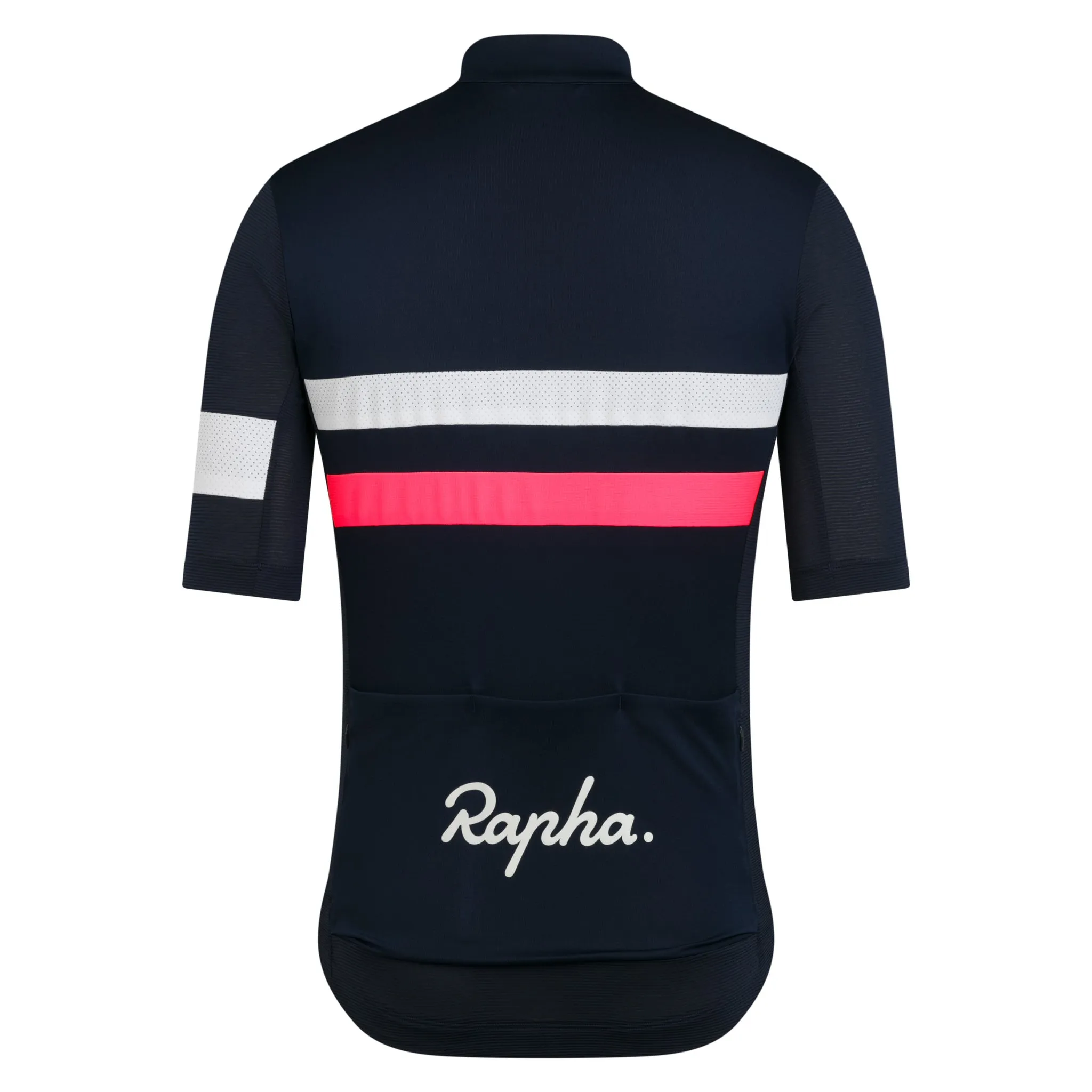 RAPHA Men's Brevet Lightweight Jersey - Dark Navy/Silver/High-Vis Pink - Image 2