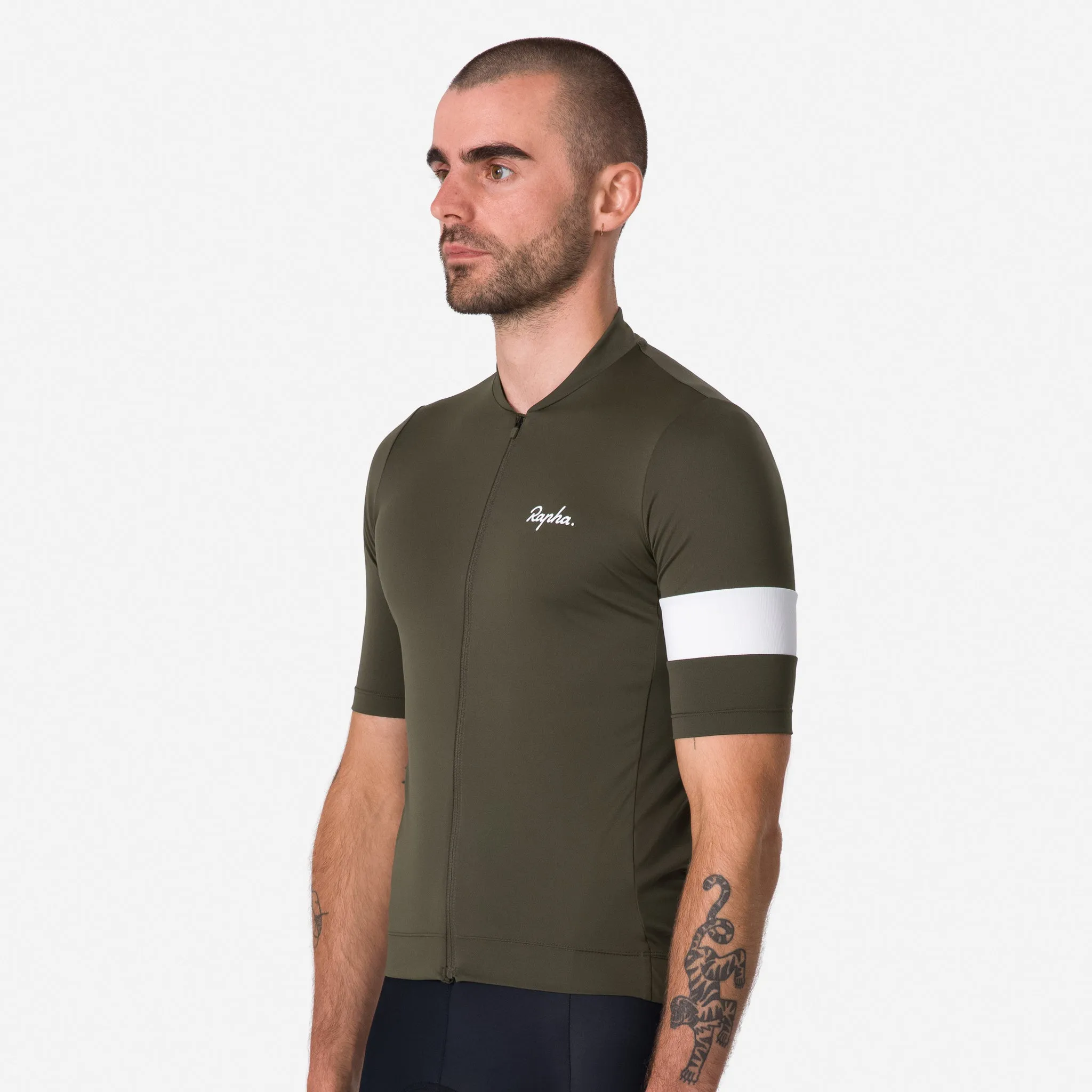 RAPHA Men's Core Jersey - Dark Green/White - Image 4