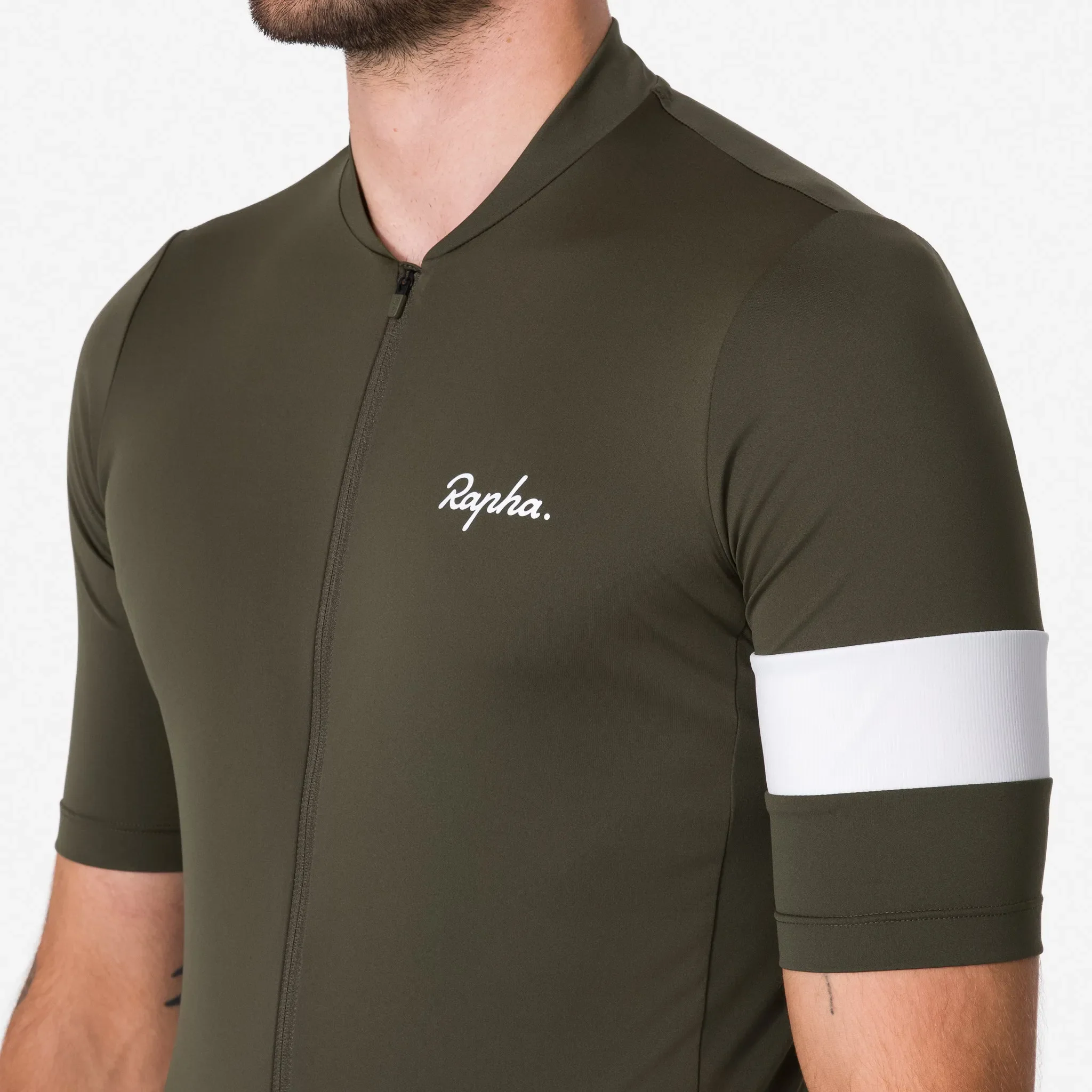 RAPHA Men's Core Jersey - Dark Green/White - Image 5