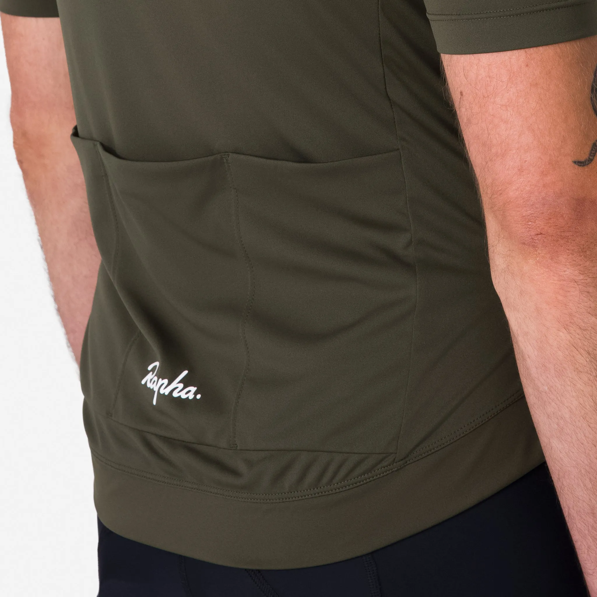 RAPHA Men's Core Jersey - Dark Green/White - Image 6