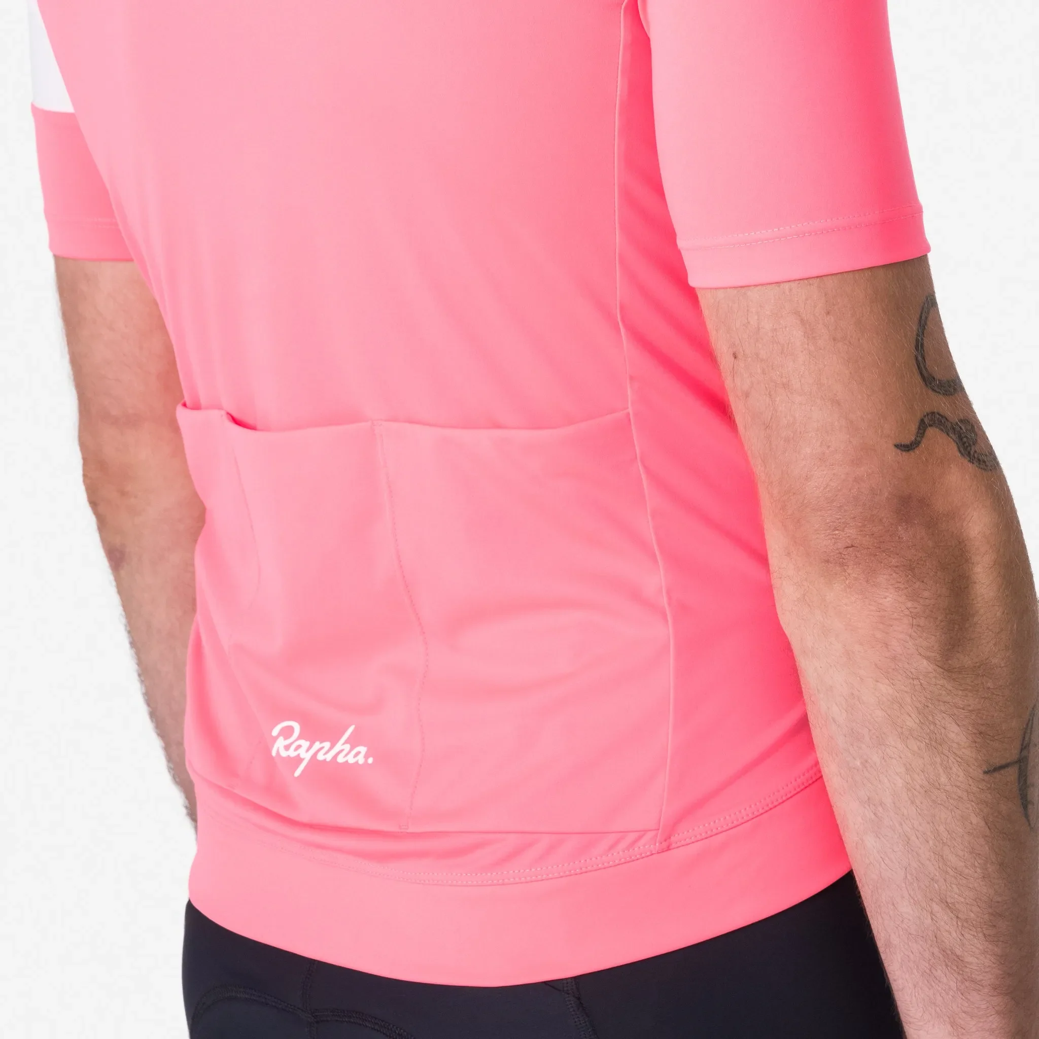 RAPHA Men's Core Jersey - High-Vis Pink/White - Image 6
