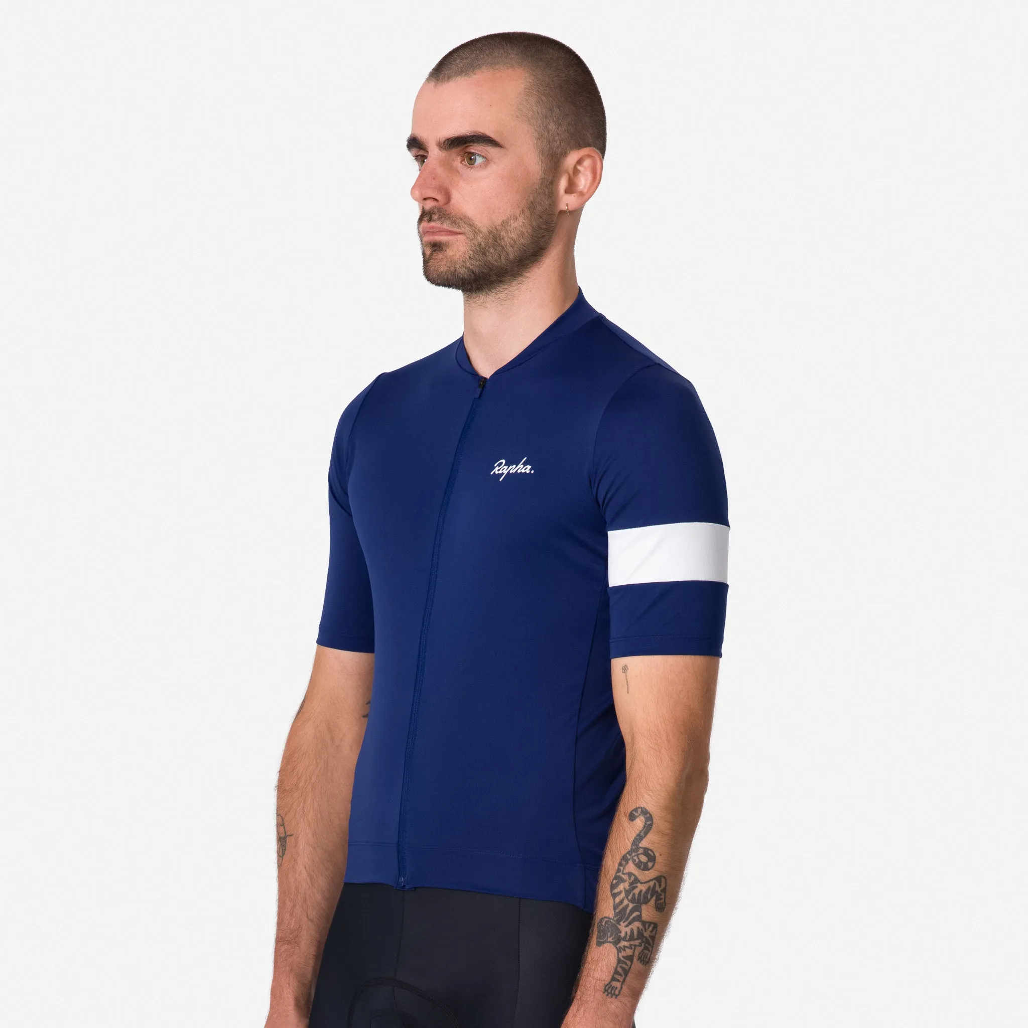 RAPHA Men's Core Jersey - Navy/White - Image 4