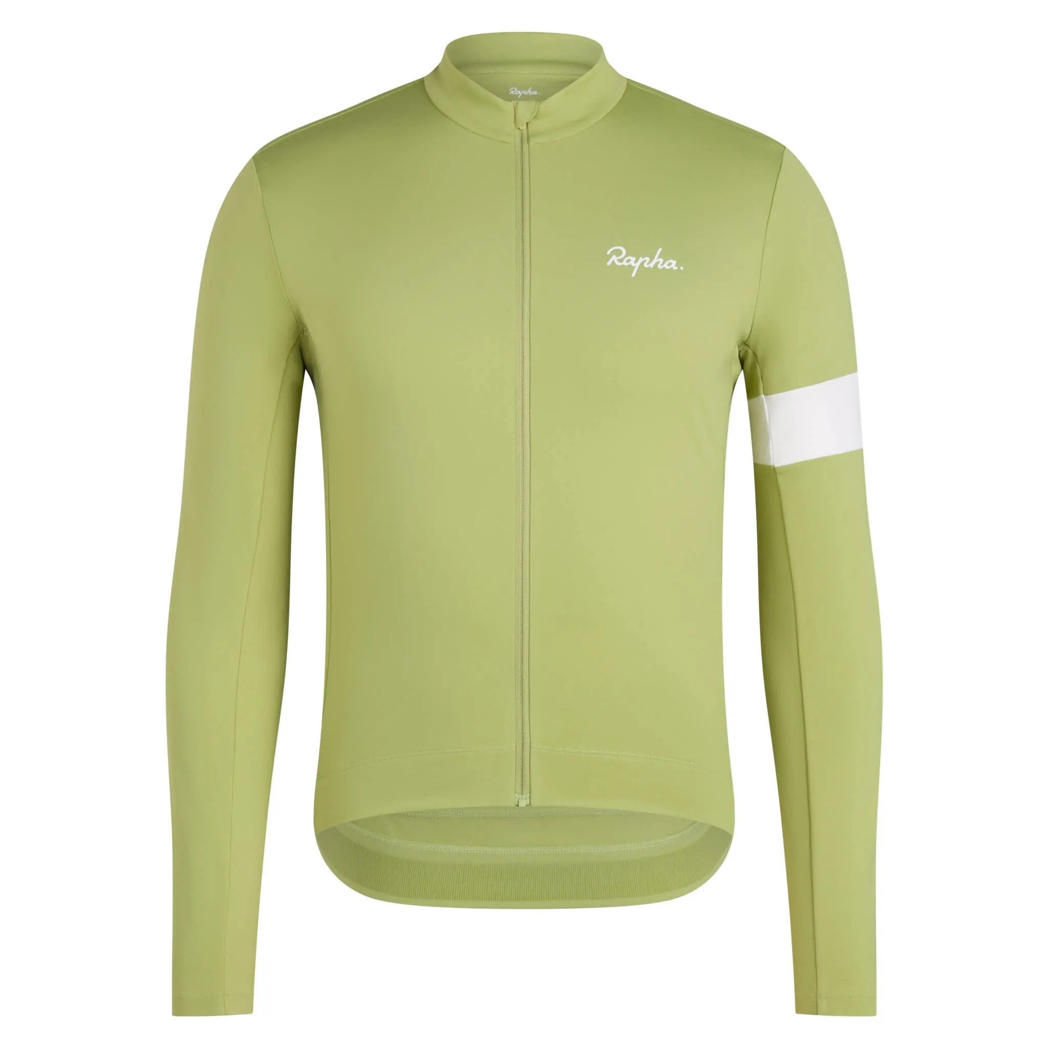 RAPHA Men's Core Thermal Long Sleeve Jersey - Fern/White