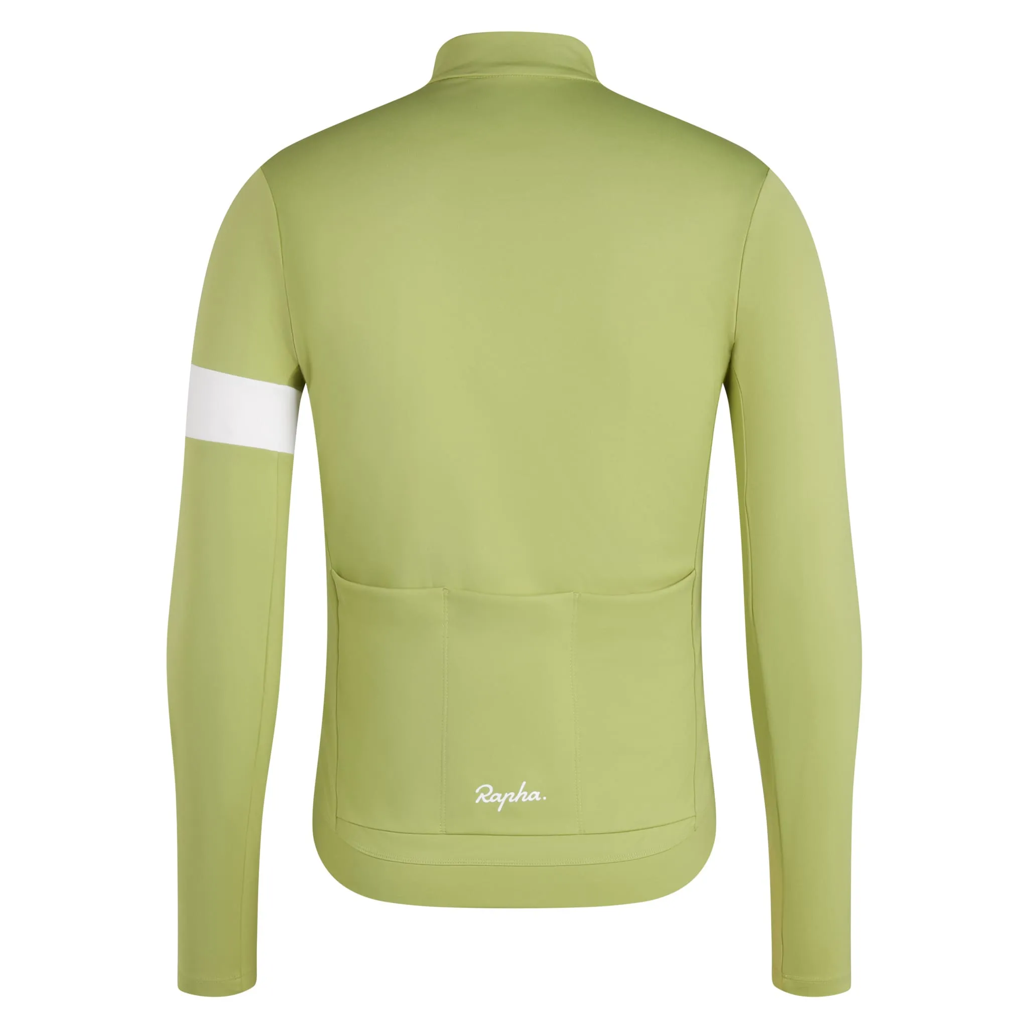 RAPHA Men's Core Thermal Long Sleeve Jersey - Fern/White - Image 2
