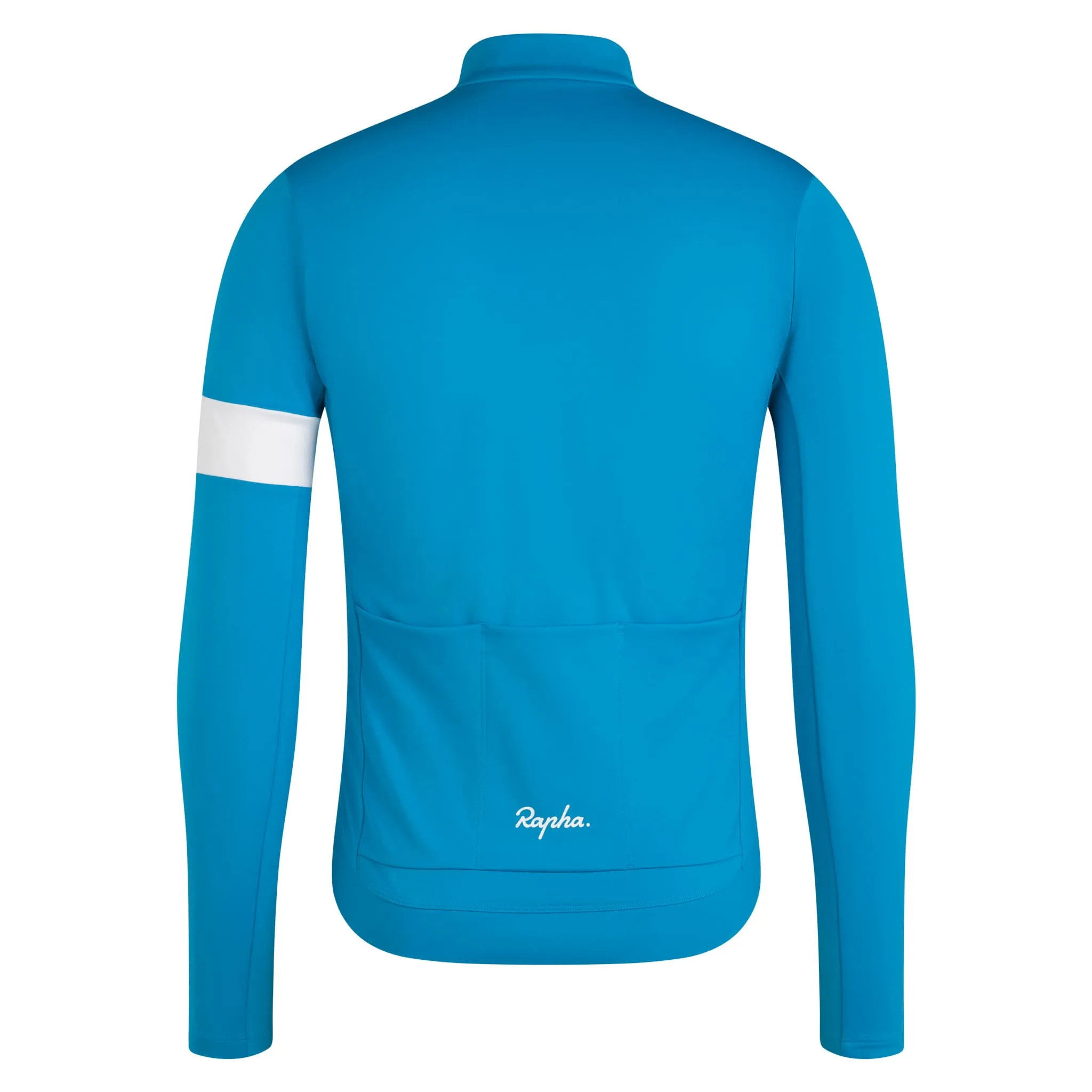 RAPHA Men's Core Thermal Long Sleeve Jersey - Teal Blue/White - Image 2