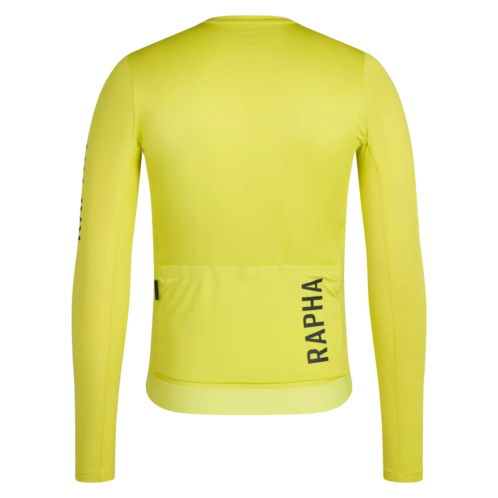 RAPHA Pro Team Long Sleeve Lightweight Jersey III - CIT Chartreuse/Black - Image 2