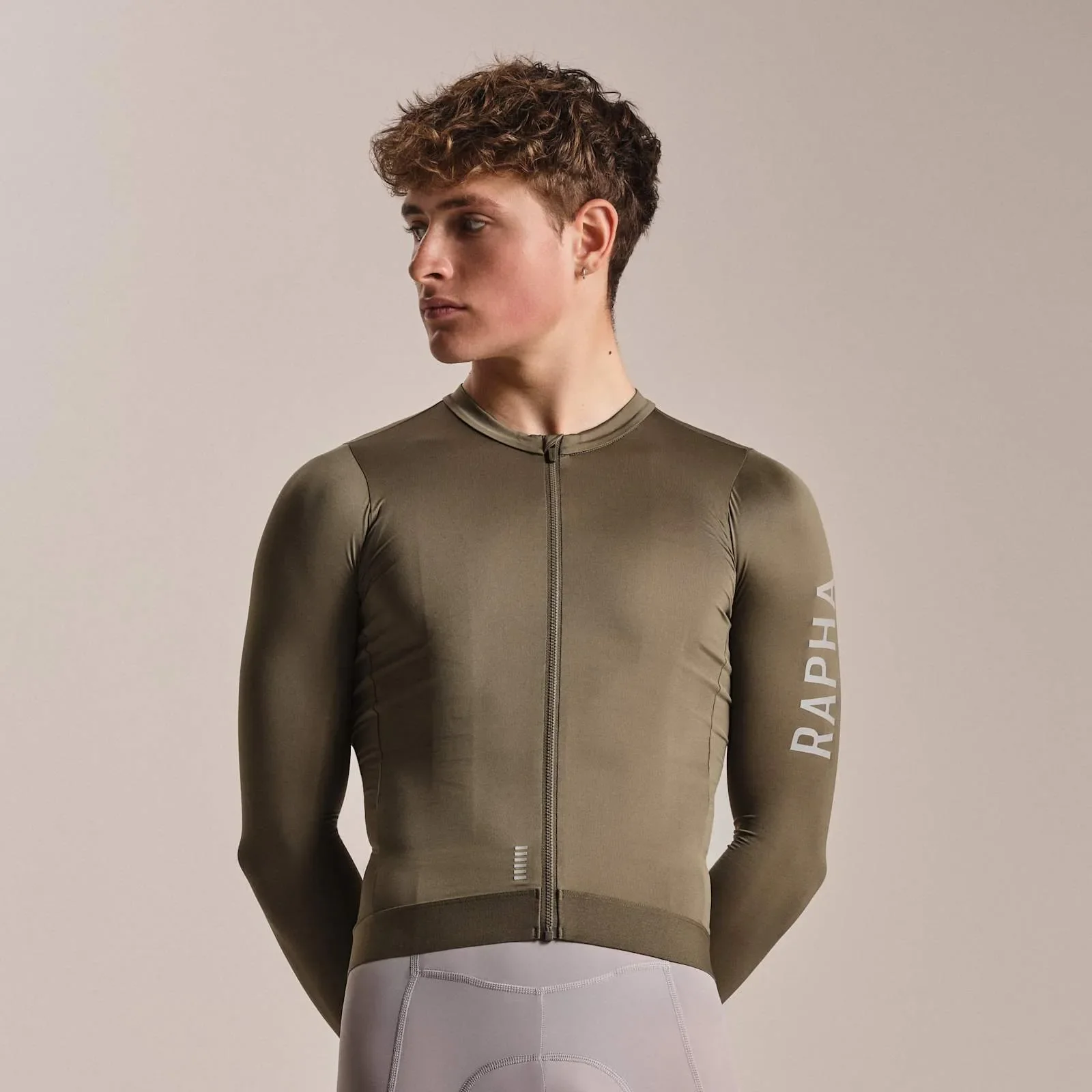 RAPHA Pro Team Long Sleeve Lightweight Jersey III - GSS Moss Green/Smoky Silver - Image 3