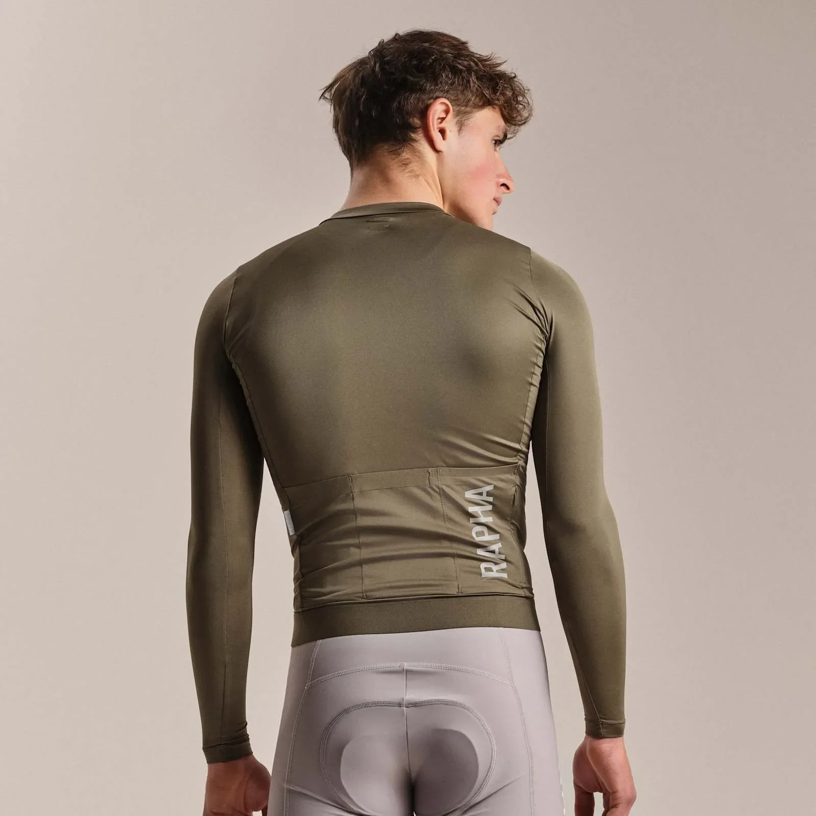 RAPHA Pro Team Long Sleeve Lightweight Jersey III - GSS Moss Green/Smoky Silver - Image 4