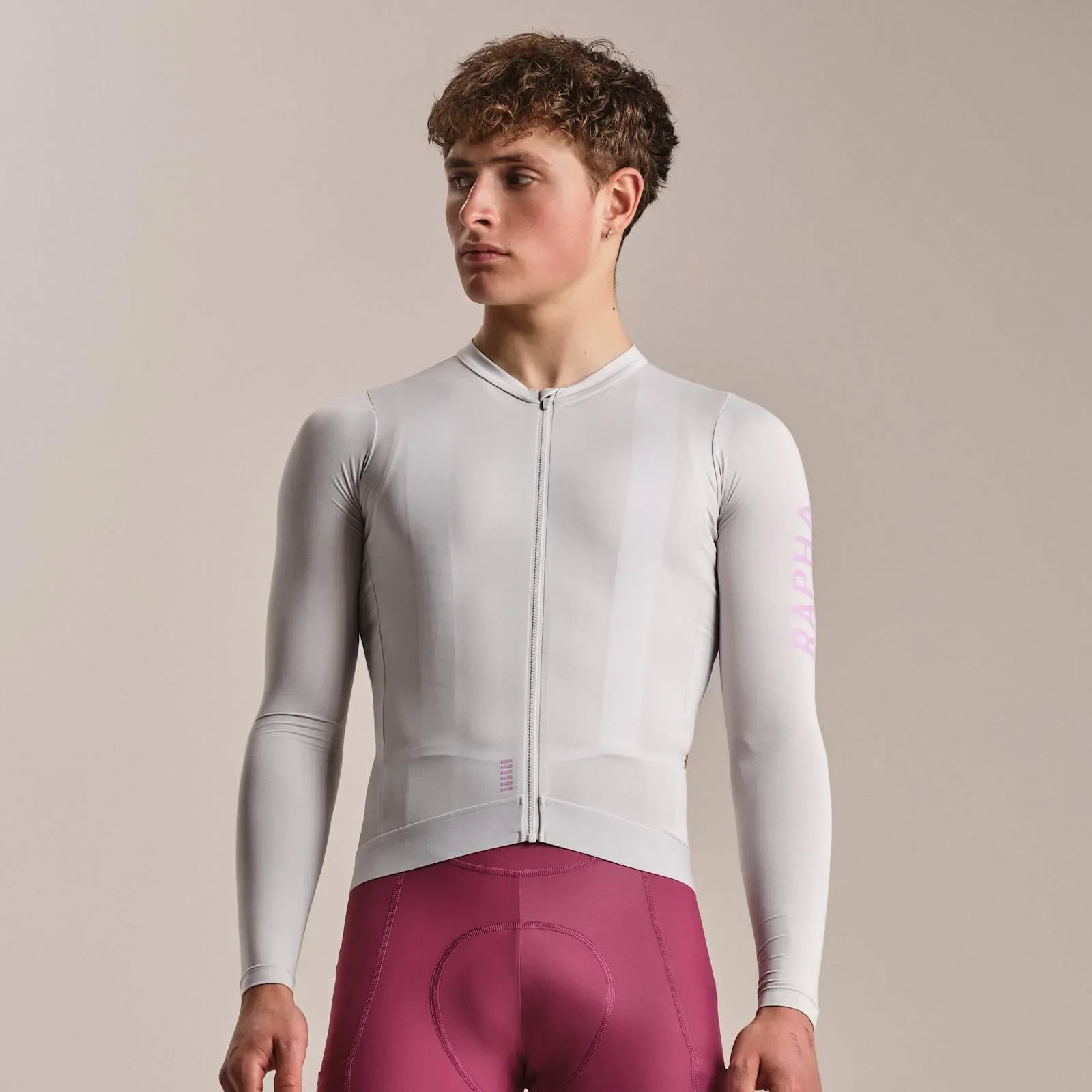 RAPHA Pro Team Long Sleeve Lightweight Jersey III - SQU Silver/Quartz - Image 3
