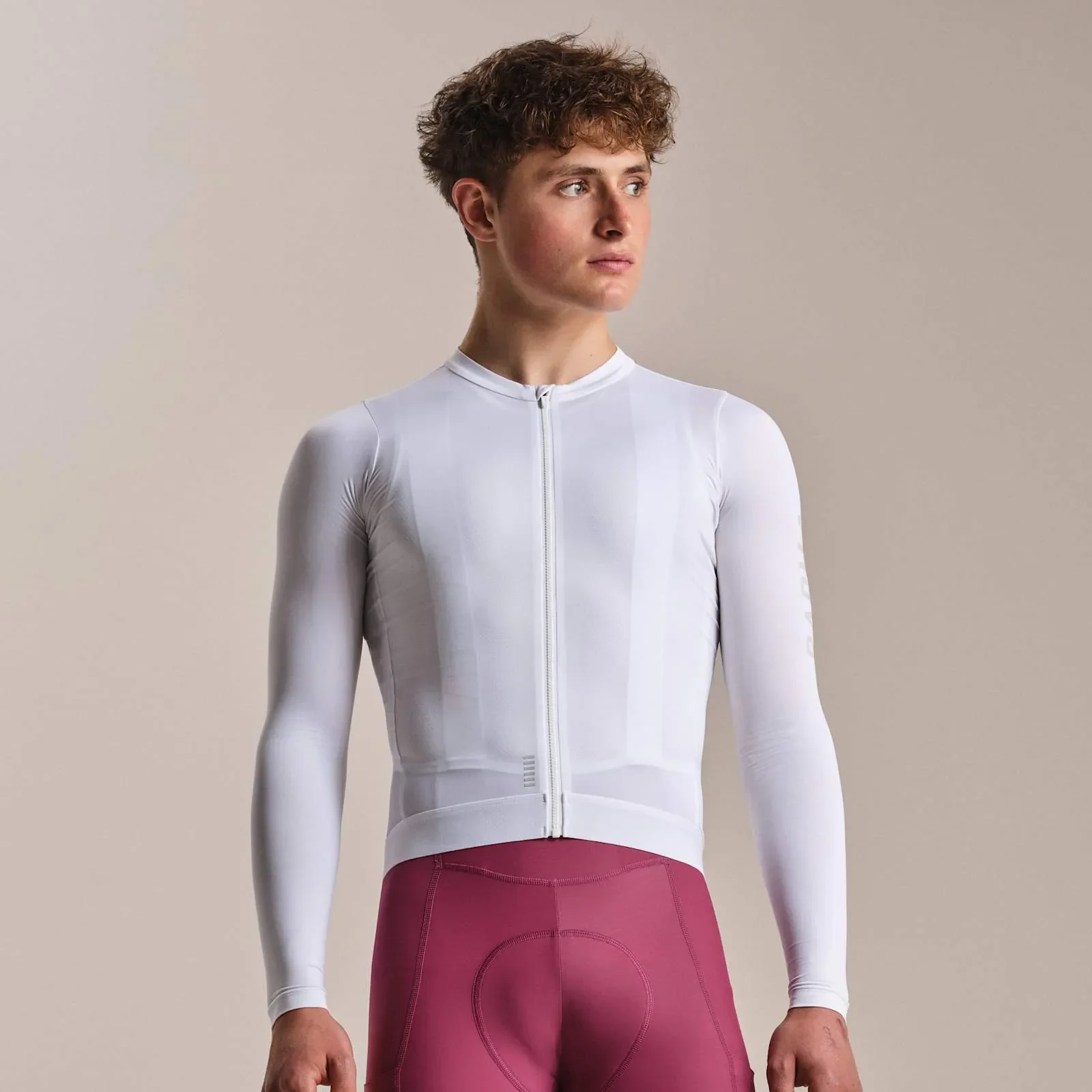 RAPHA Pro Team Long Sleeve Lightweight Jersey III - WGG White/Silver - Image 3