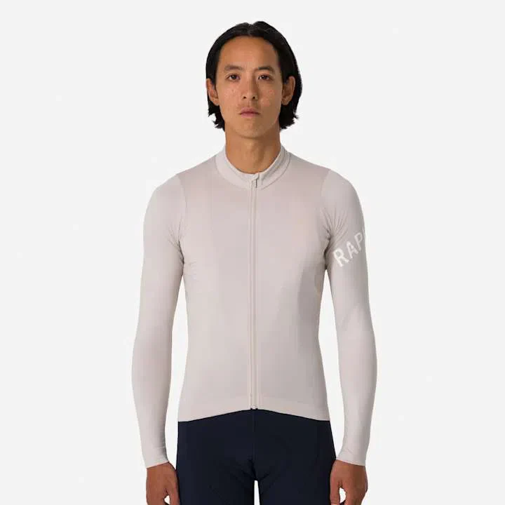 RAPHA Pro Team Long Sleeve Midweight Jersey - SGA Silver Gray/White Alyssum - Image 3