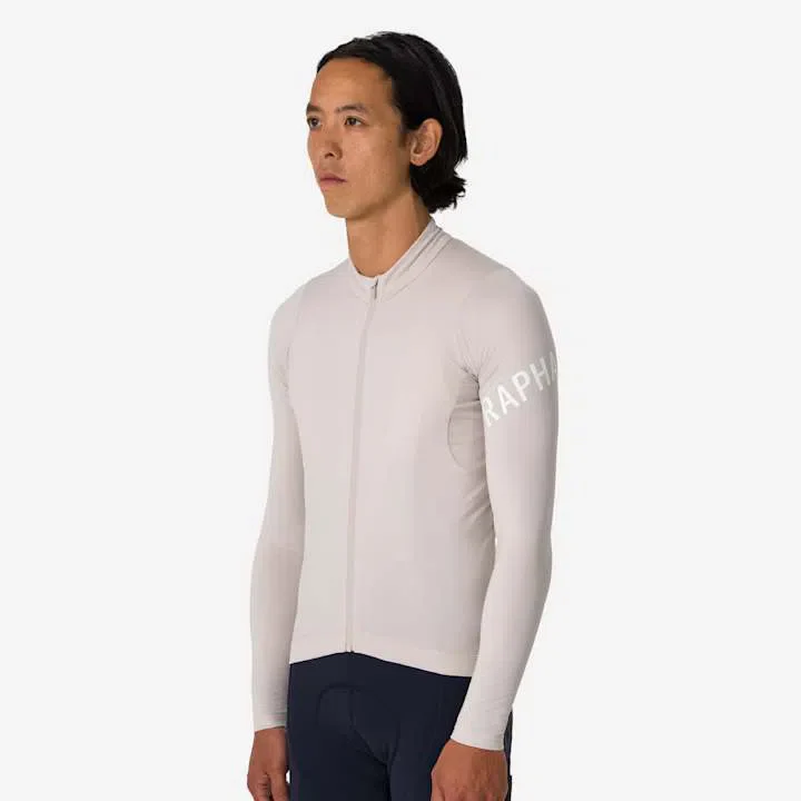 RAPHA Pro Team Long Sleeve Midweight Jersey - SGA Silver Gray/White Alyssum - Image 4