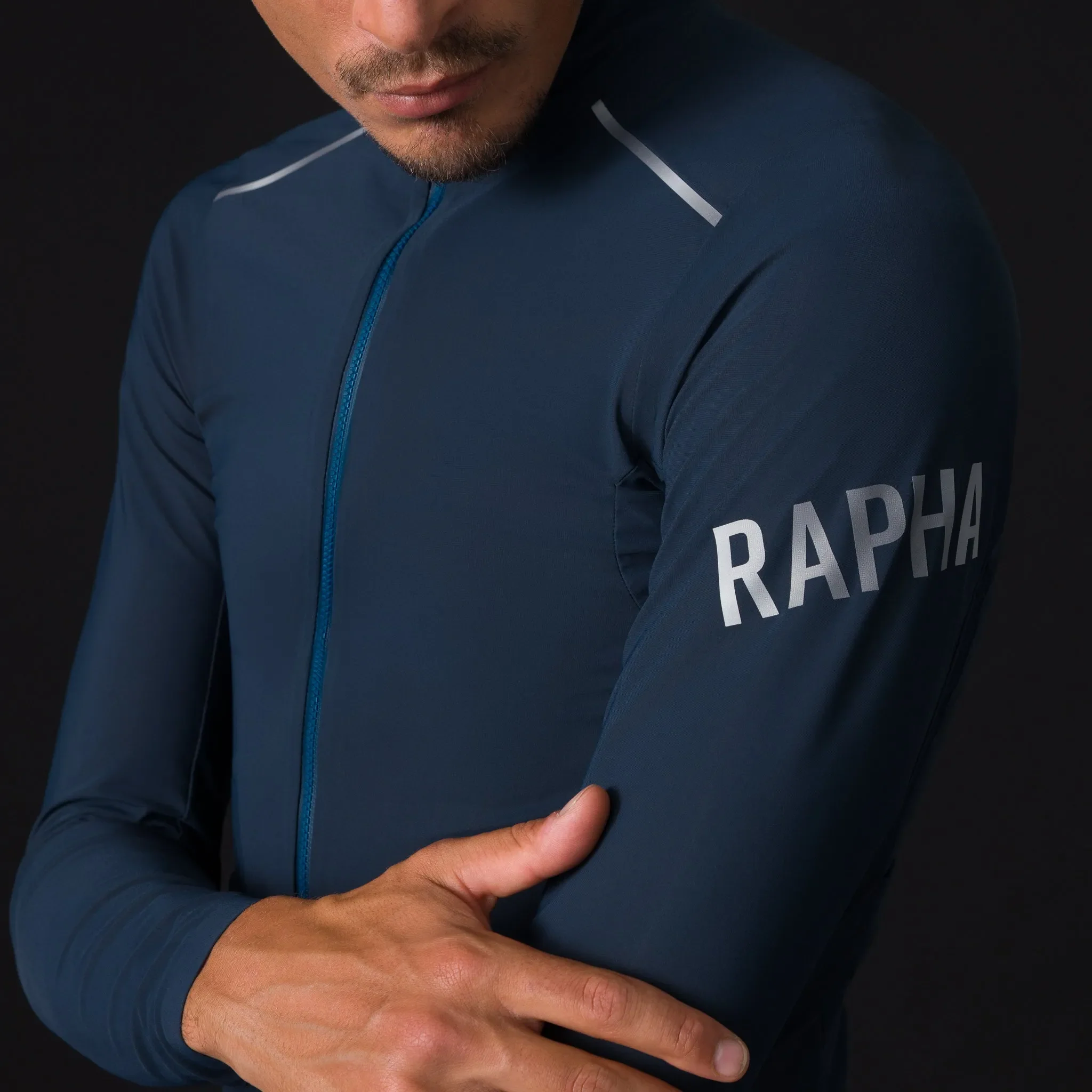 RAPHA Men's Pro Team Long Sleeve Shadow Jersey - Carbono - Image 6