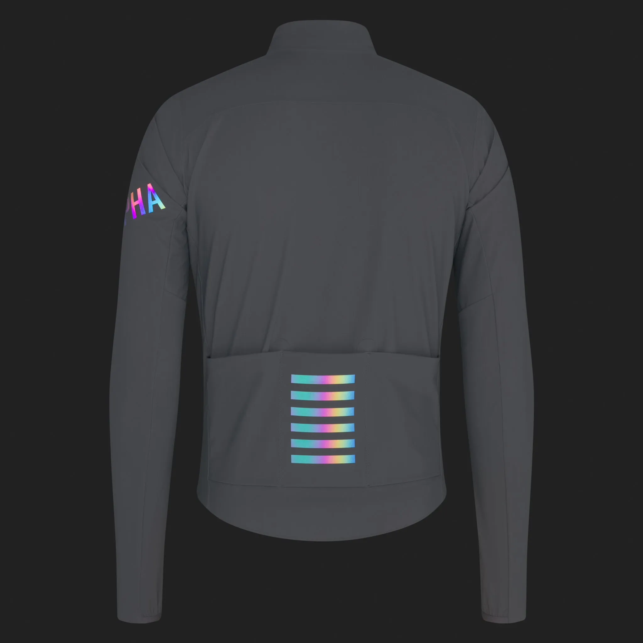 RAPHA Men's Pro Team Long Sleeve Shadow Jersey - Smoky Silver/Rainbow Reflective - Image 4