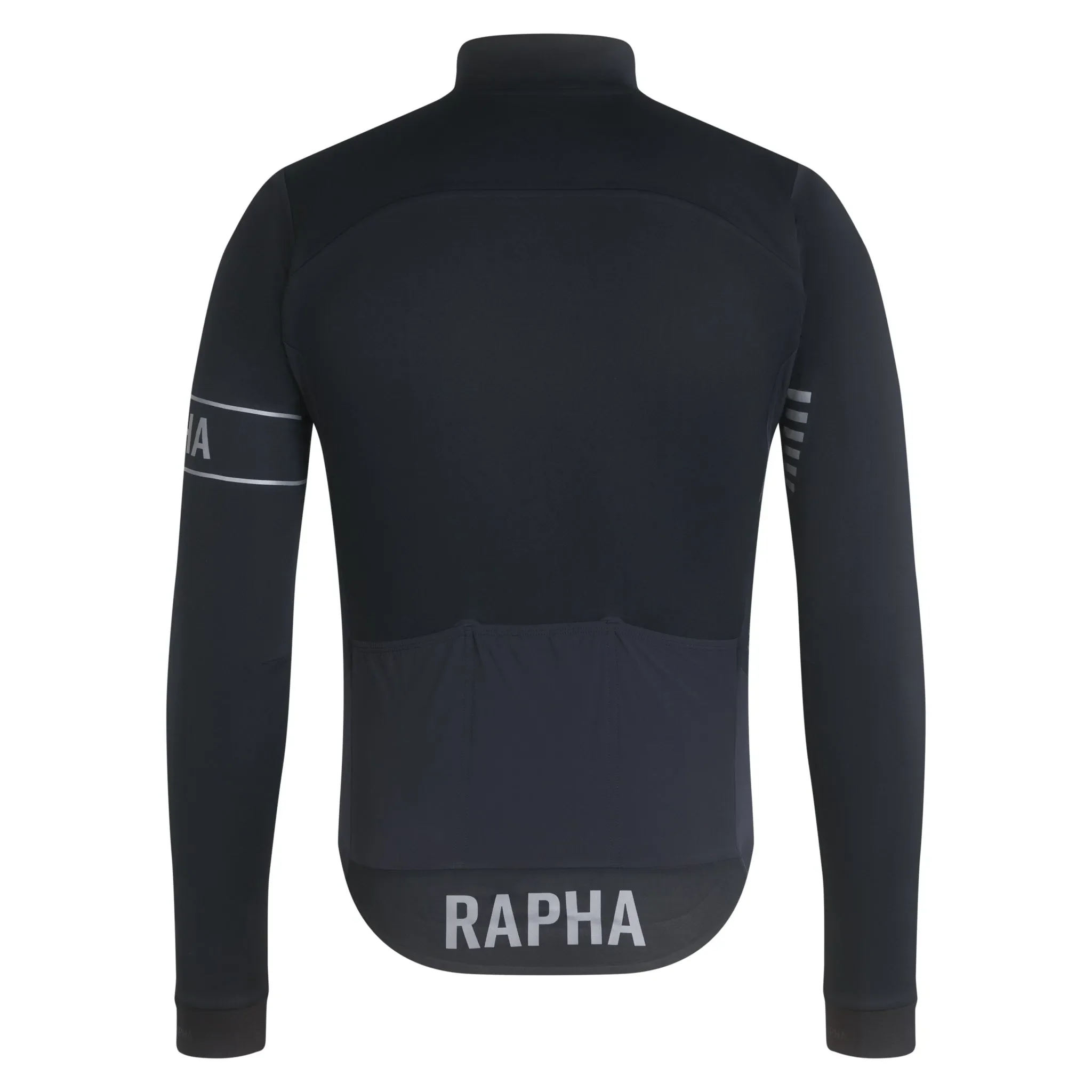 RAPHA Men's Pro Team Long Sleeve Windstopper Jersey - Black/Black - Image 2
