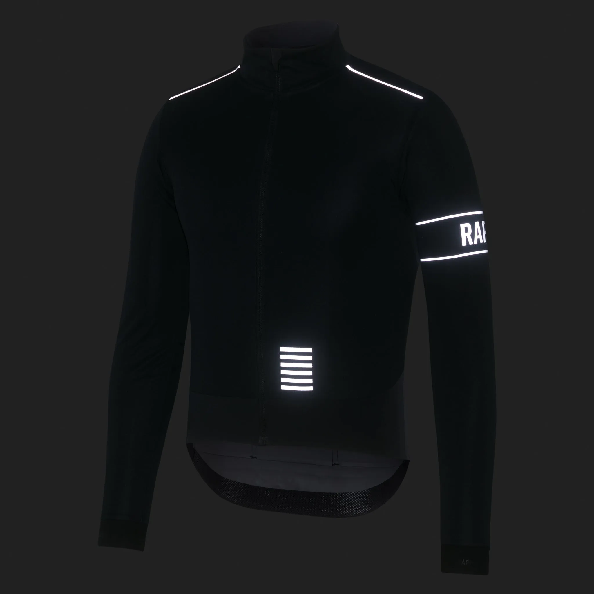 RAPHA Men's Pro Team Long Sleeve Windstopper Jersey - Black/Black - Image 7