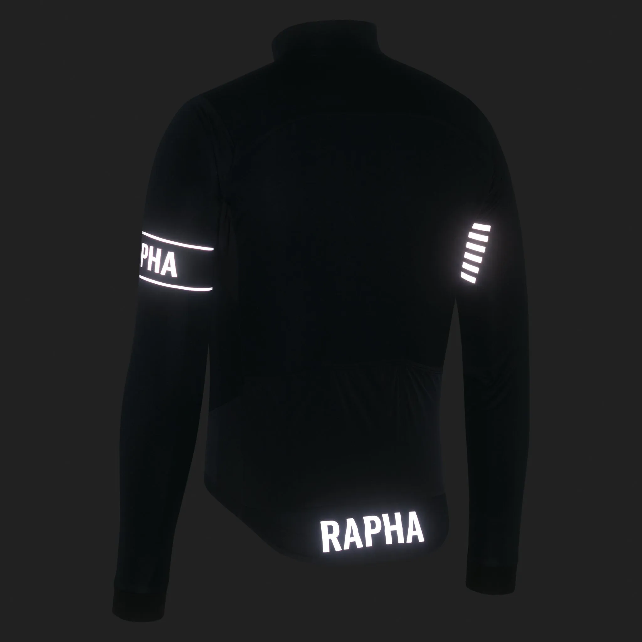 RAPHA Men's Pro Team Long Sleeve Windstopper Jersey - Black/Black - Image 8