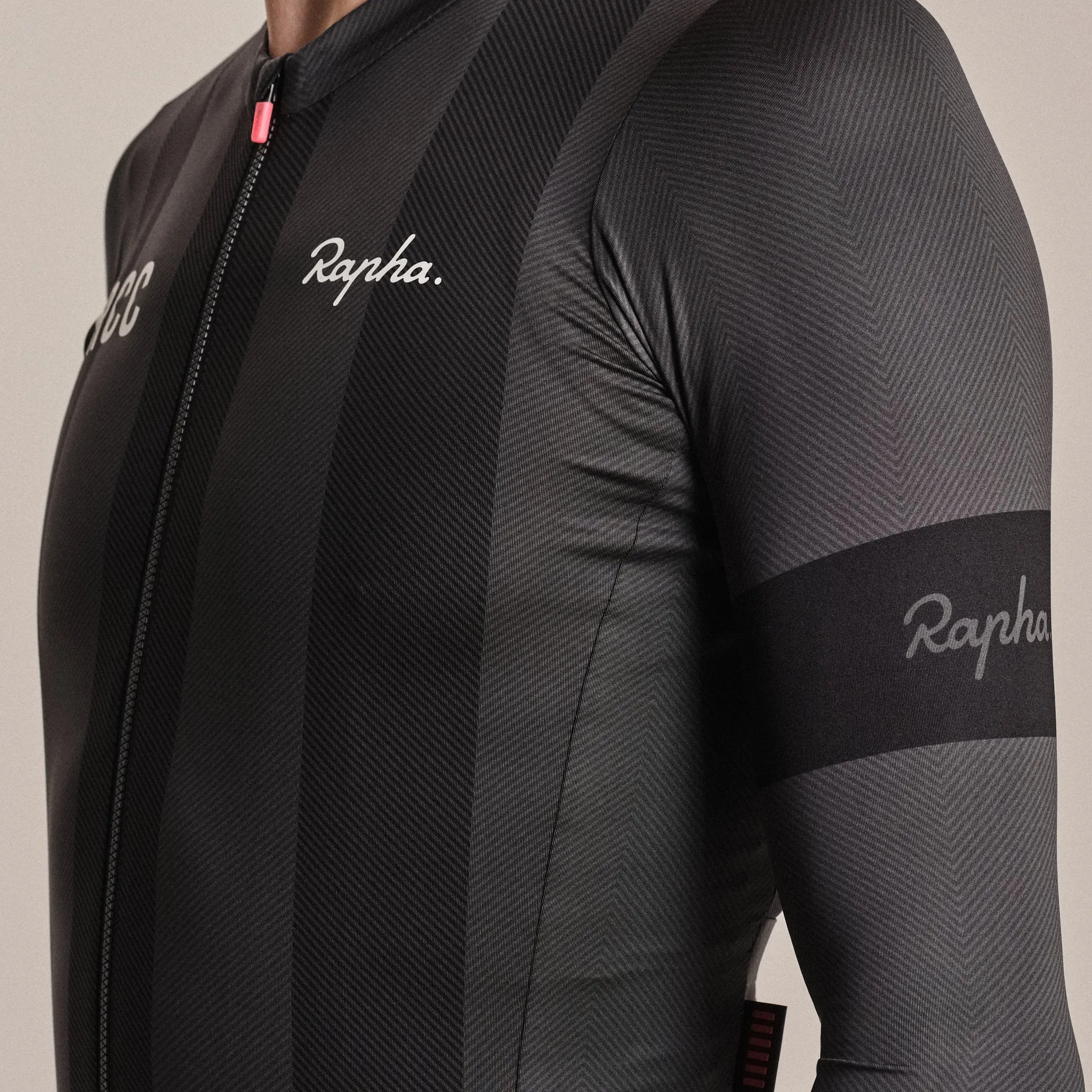 RAPHA Men's RCC Pro Team Long Sleeve Lightweight Jersey - Stealth/Black - Image 6