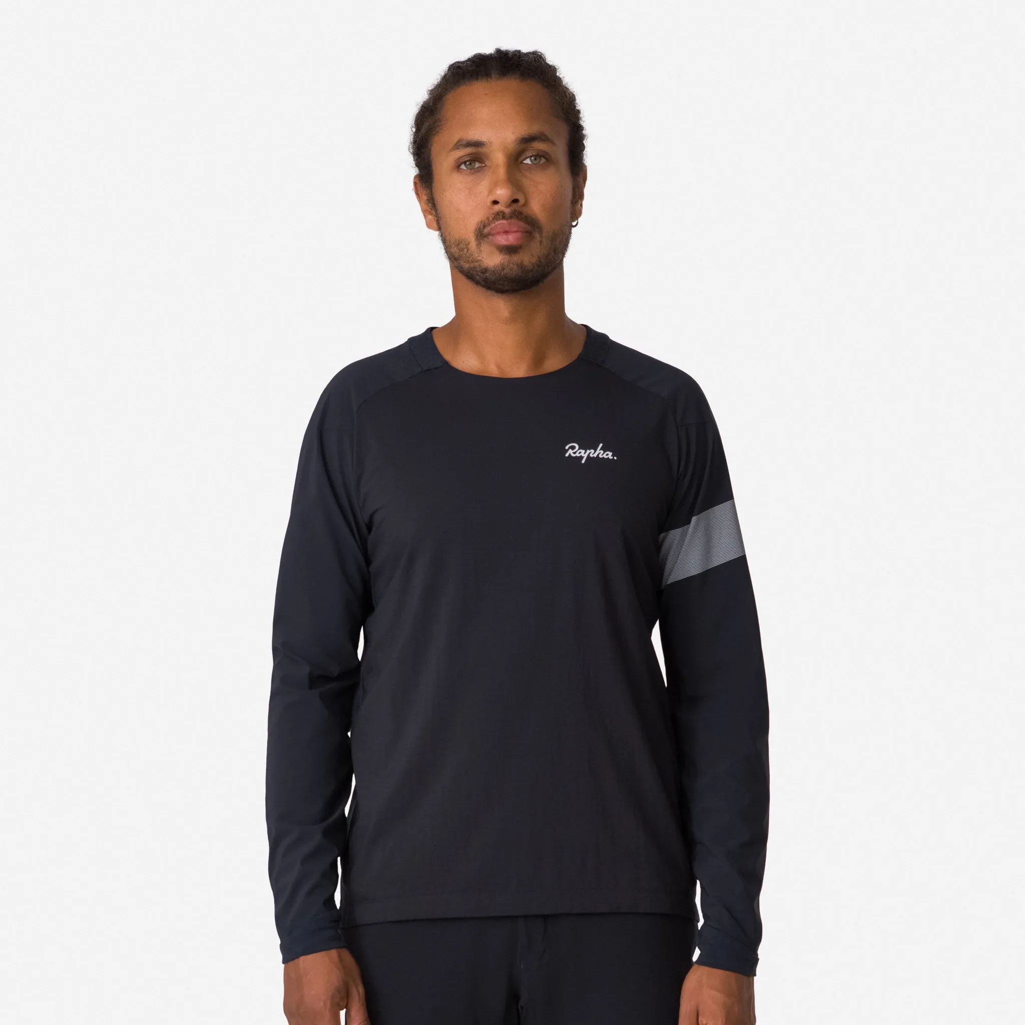 RAPHA Men's Trail Windblock Jersey - Black/Light Grey - Image 3