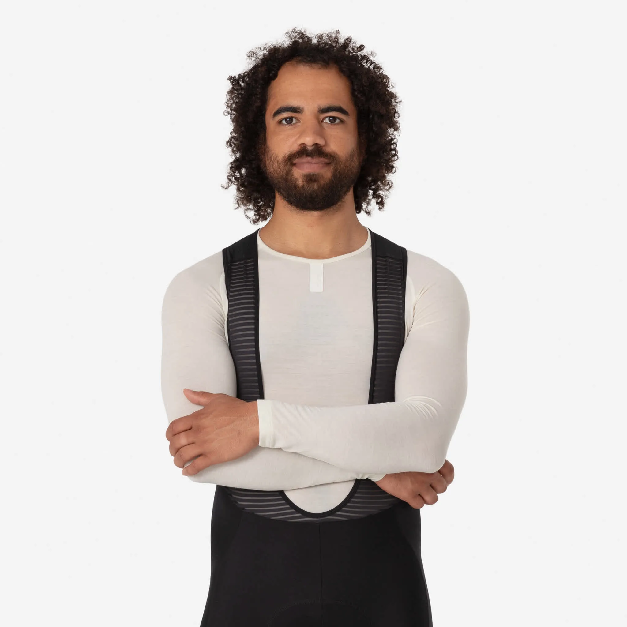 RAPHA Merino Base Layer Long Sleeve - Cream/White - Image 3