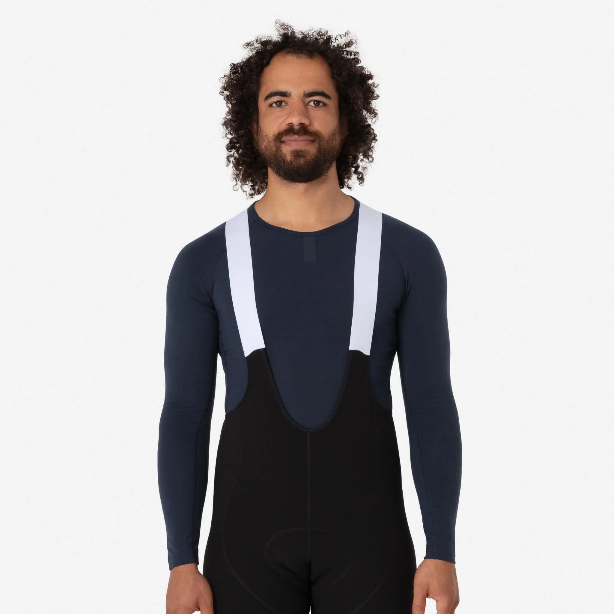 RAPHA Merino Base Layer Long Sleeve - Dark Navy - Image 3