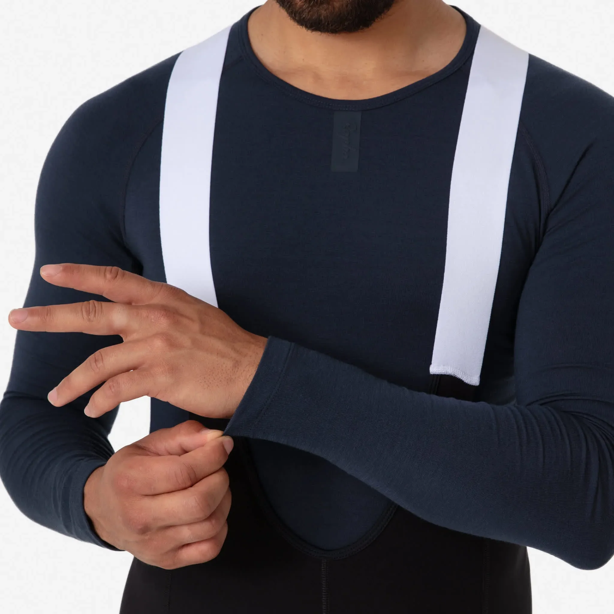 RAPHA Merino Base Layer Long Sleeve - Dark Navy - Image 5
