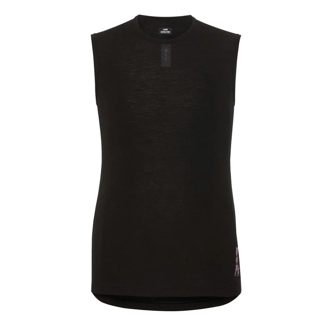 RAPHA Merino Base Layer Sleeveless - Black - Image 3