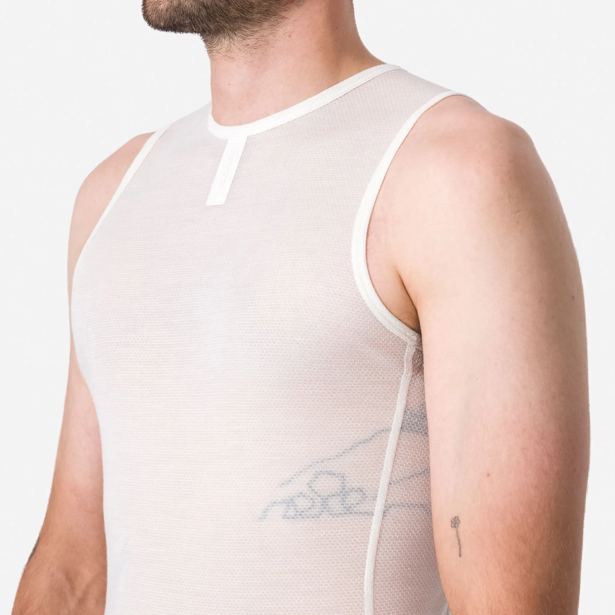 RAPHA Merino Lightweight Base Layer Sleeveless - Cream White - Image 3