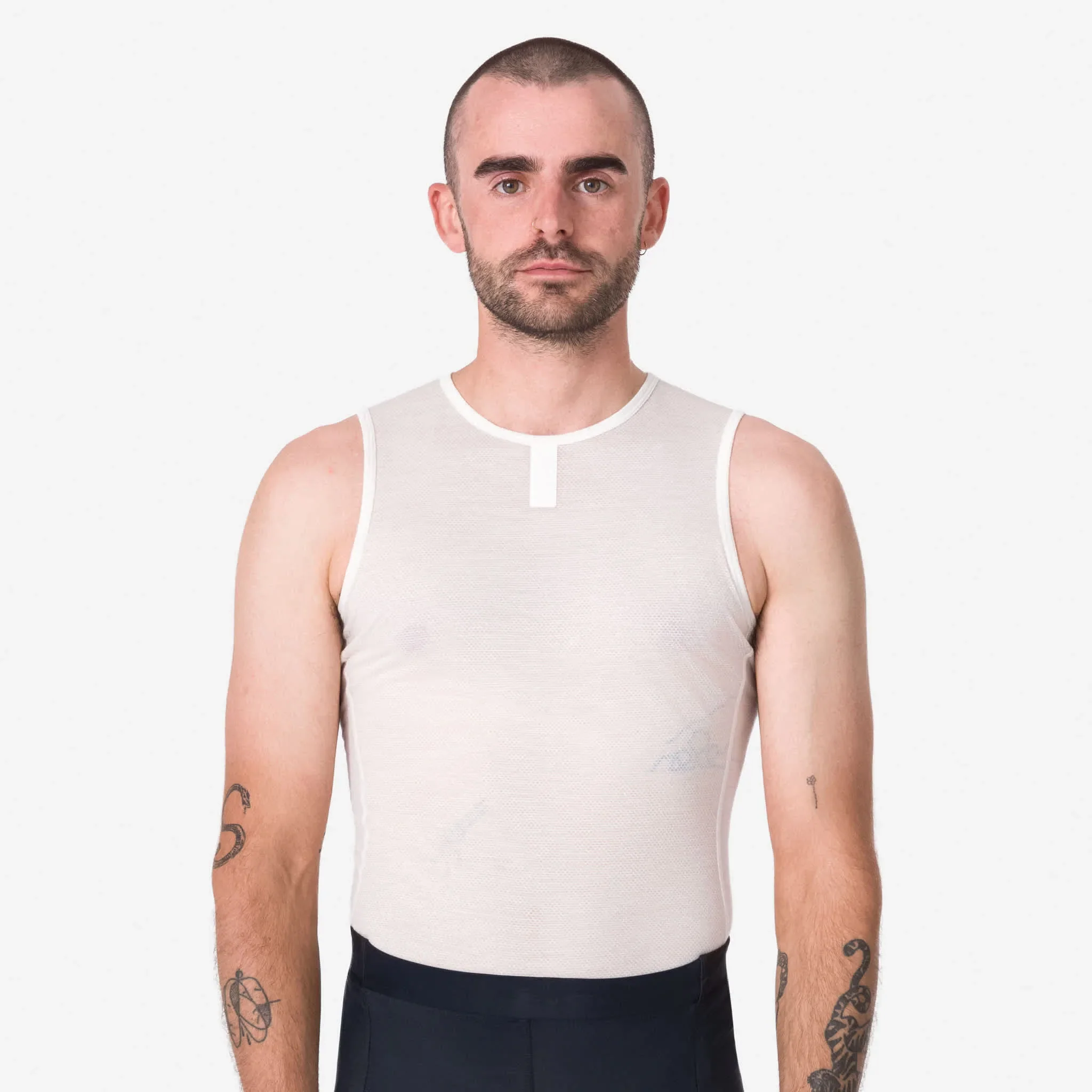 RAPHA Merino Lightweight Base Layer Sleeveless - Cream White - Image 6