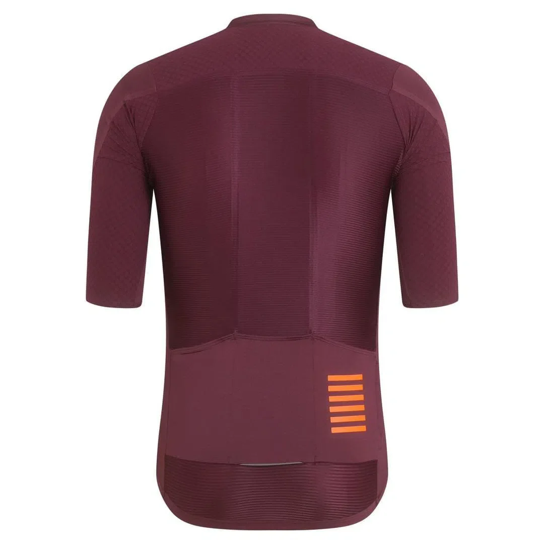 RAPHA Pro Team Aero Jersey - WVO Wine/Bright Orange - Image 2
