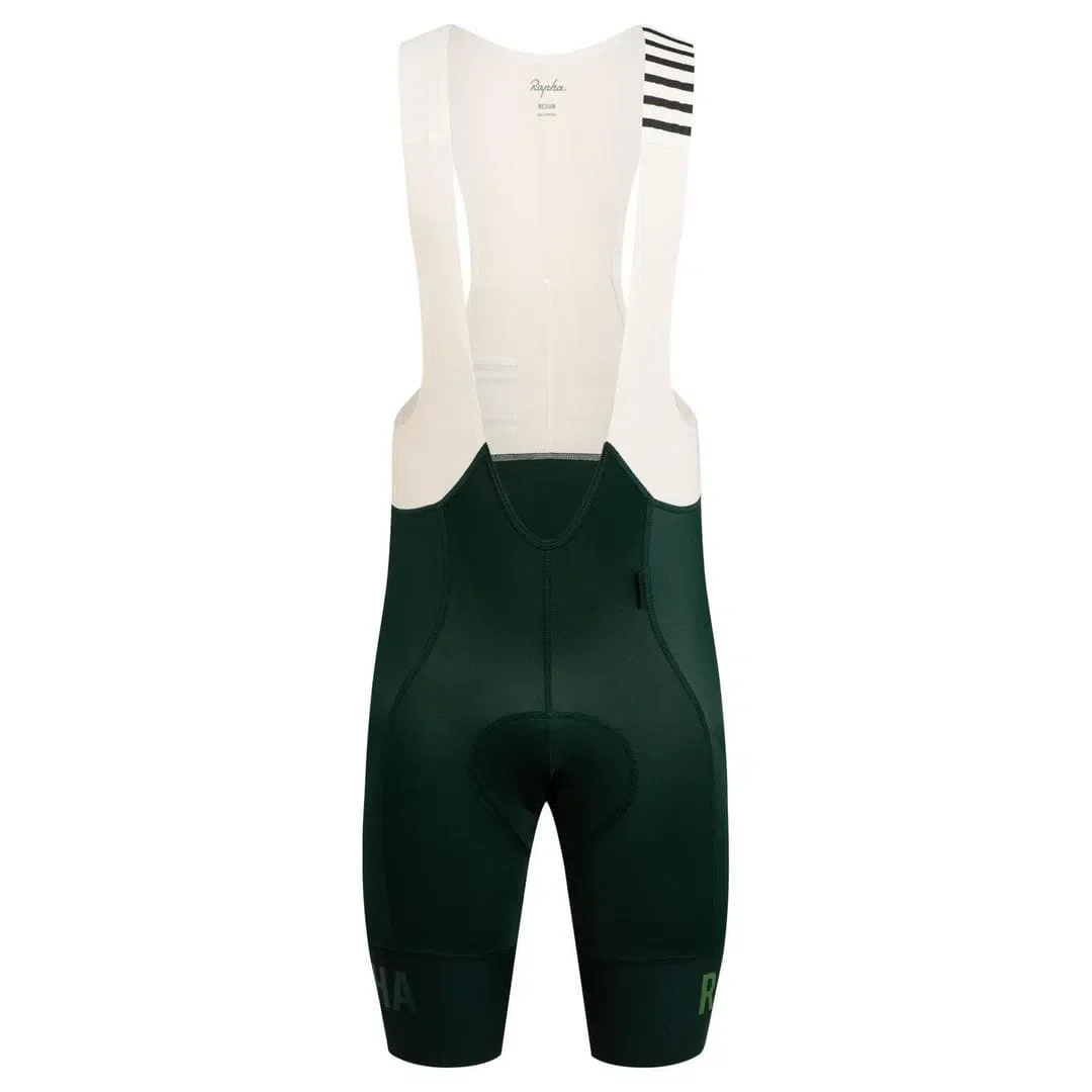 RAPHA Pro Team Bib Shorts II Regular - SBC Dark Green/Off-White