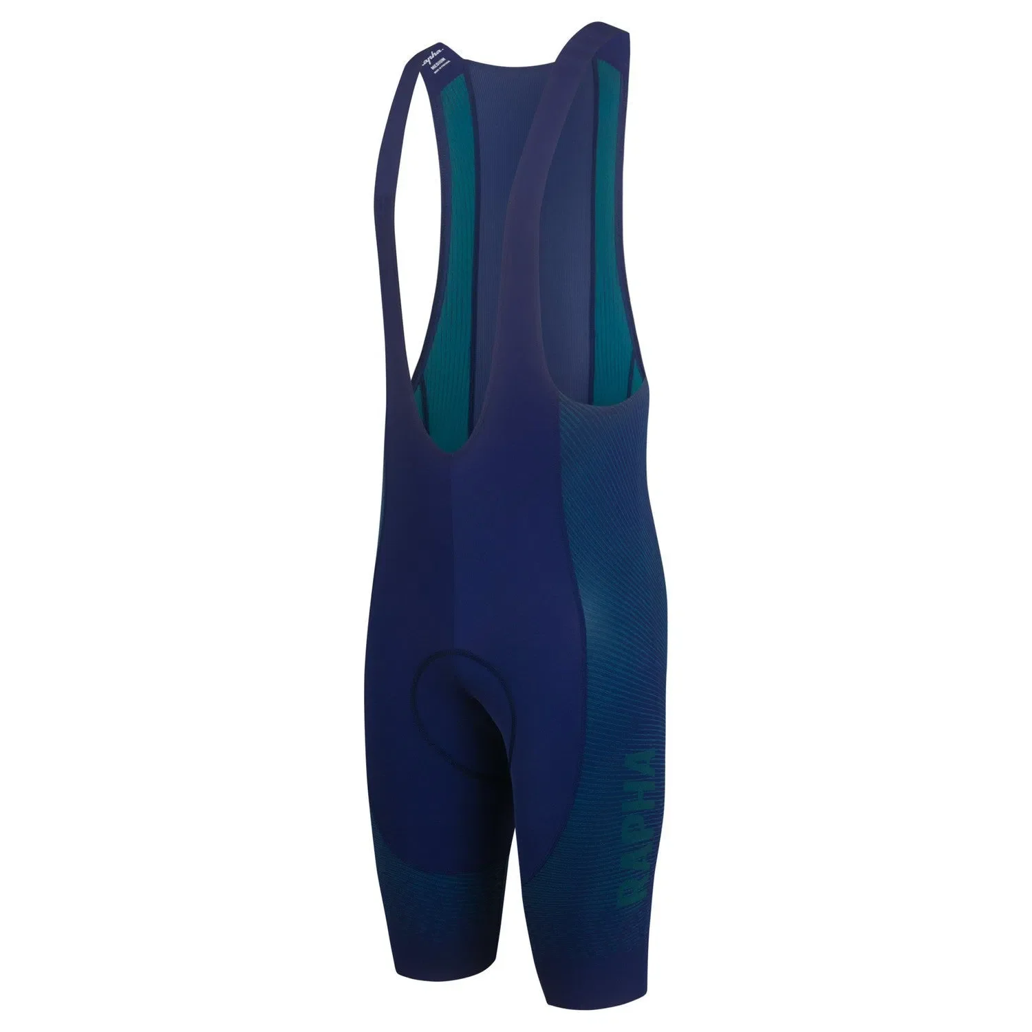 RAPHA Pro Team Bib Shorts PowerWeave - MUG Navy/Green - Image 4