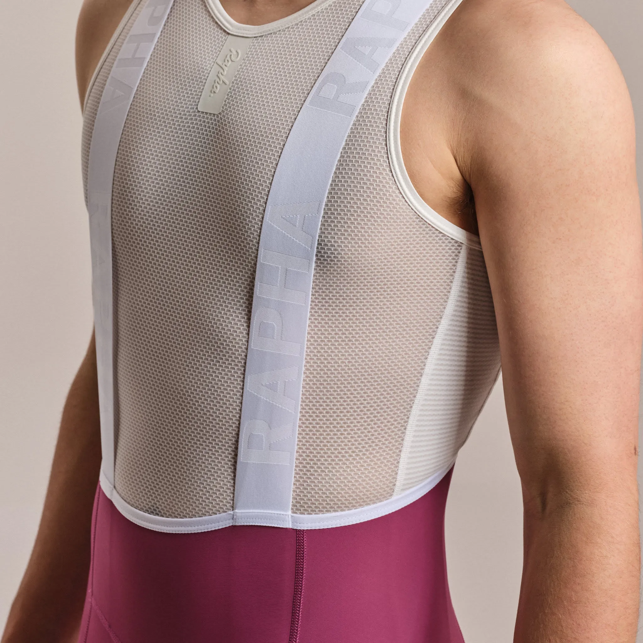 RAPHA Pro Team Cargo Bib Shorts Long - RAW Raspberry/White - Image 5