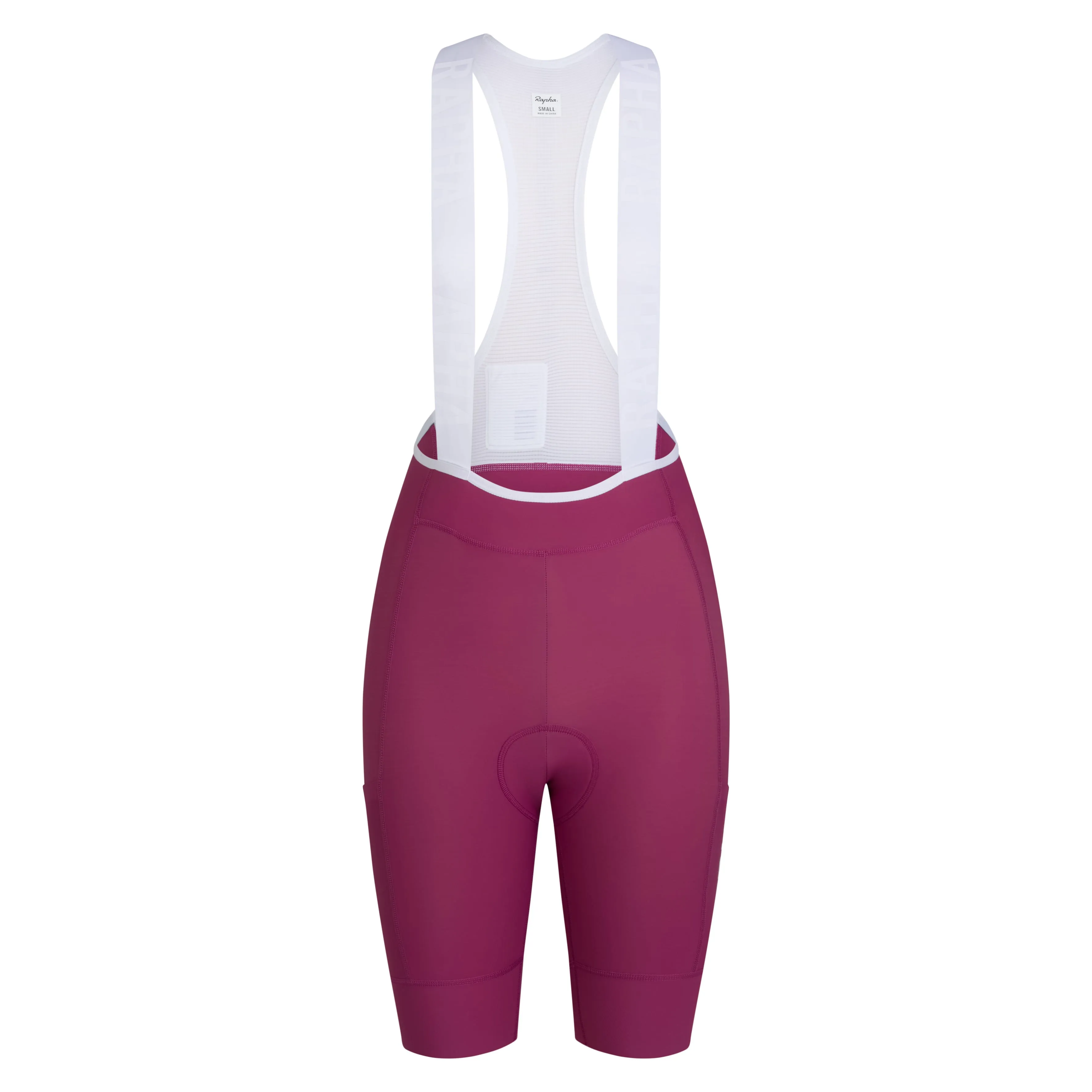 RAPHA Pro Team Cargo Women BIb Shorts Regular - RAW Raspberry/White