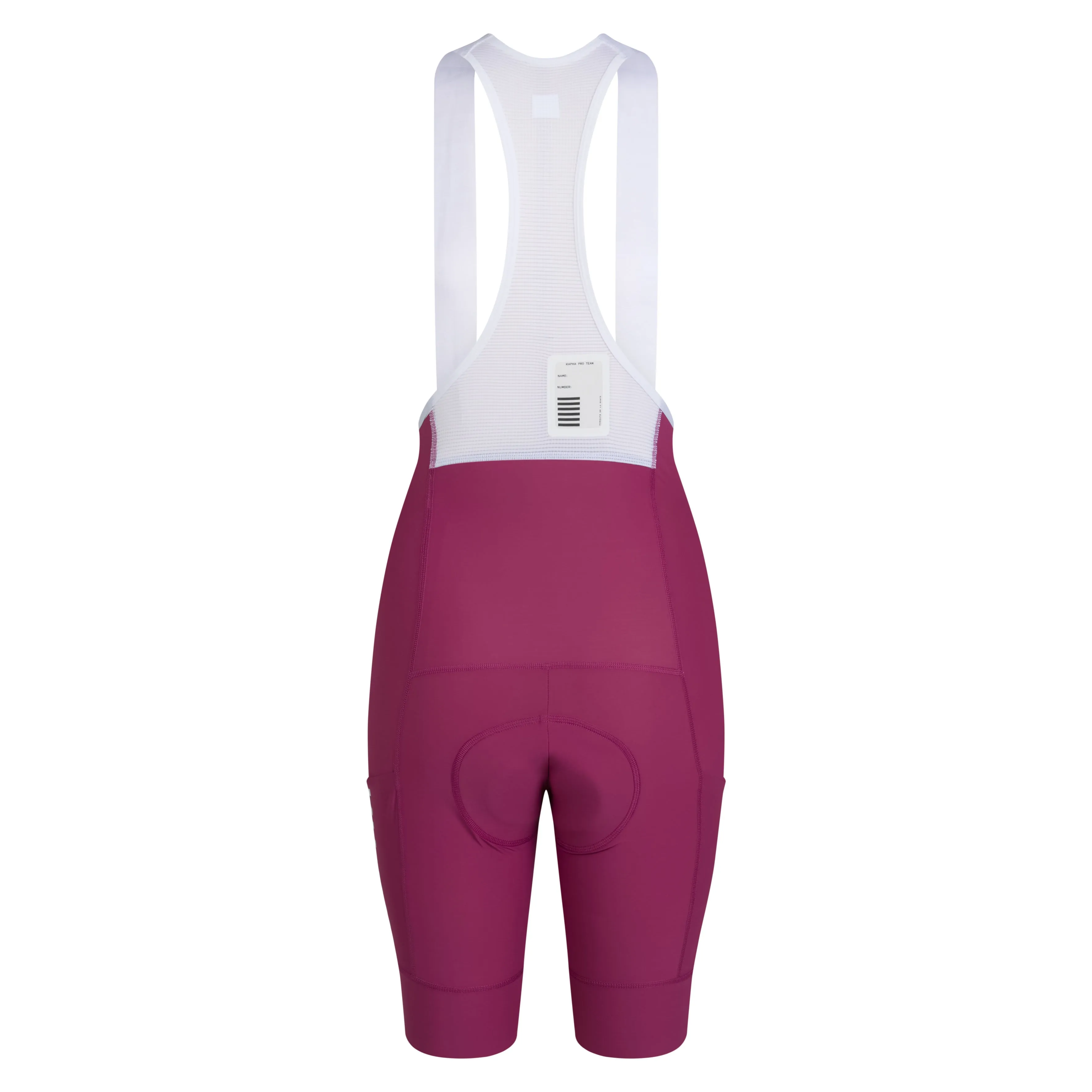 RAPHA Pro Team Cargo Women BIb Shorts Regular - RAW Raspberry/White - Image 2