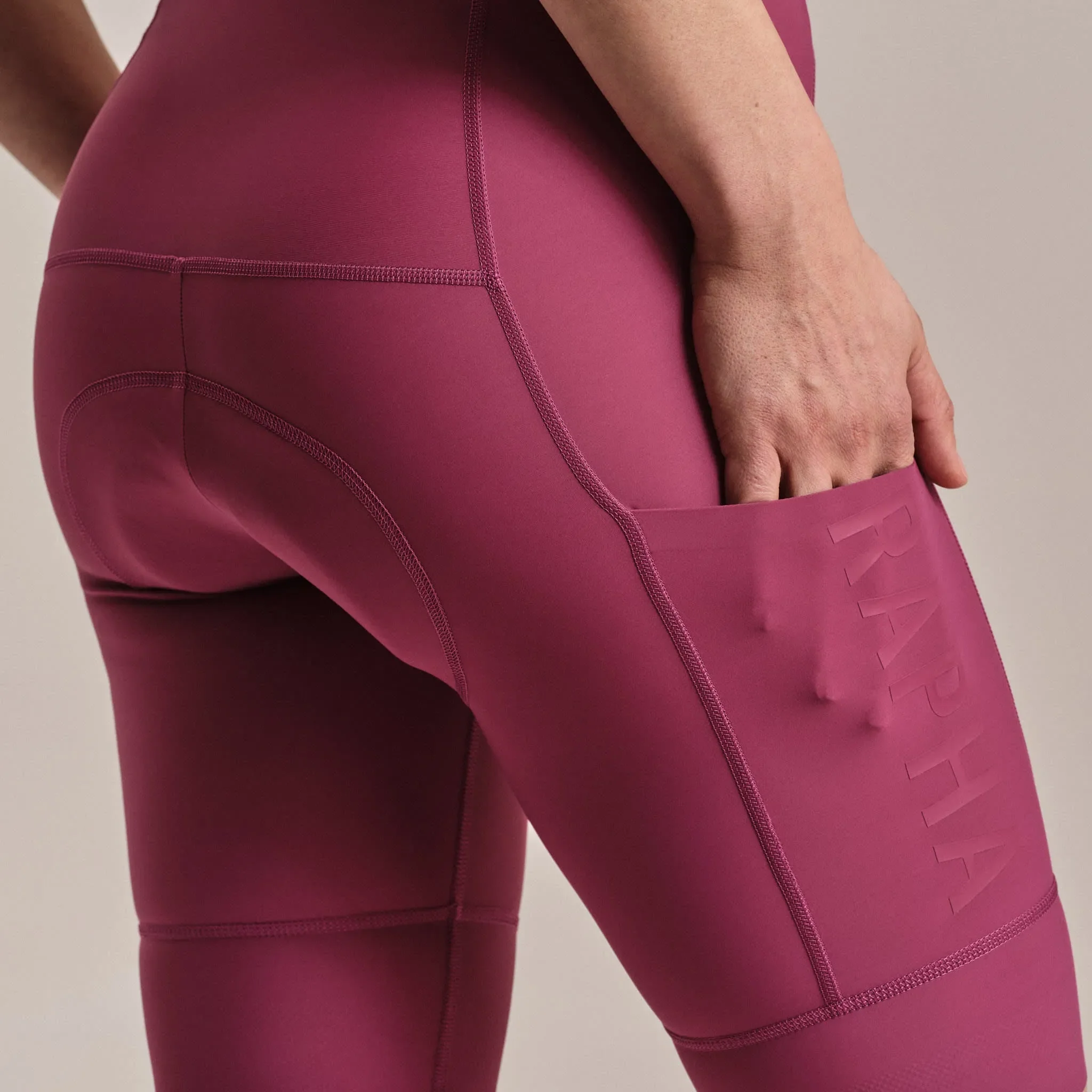 RAPHA Pro Team Cargo Women BIb Shorts Regular - RAW Raspberry/White - Image 5