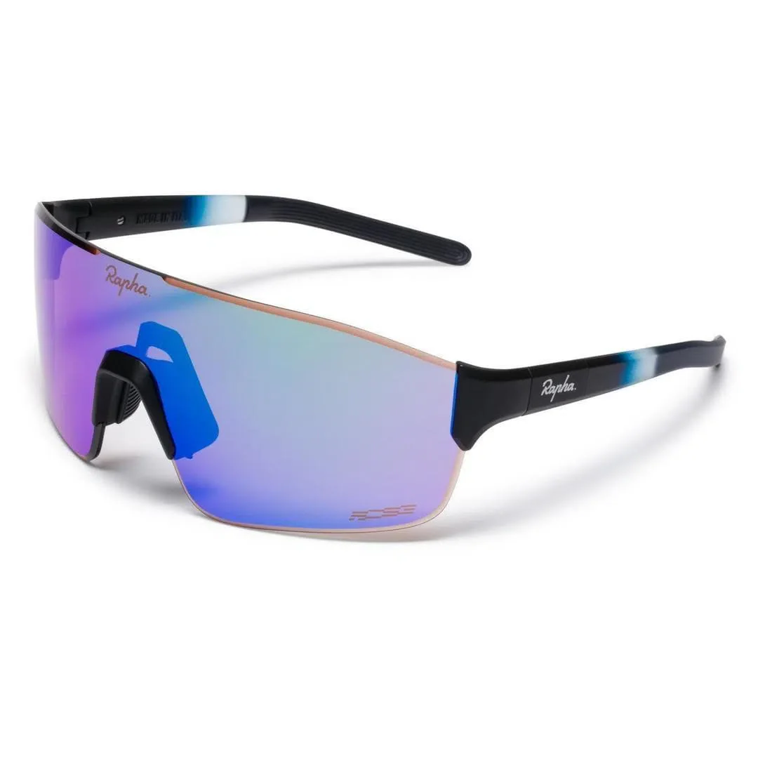 RAPHA Pro Team Frameless Glasses - DNY Dark Navy/Purple Green Lens - Image 2