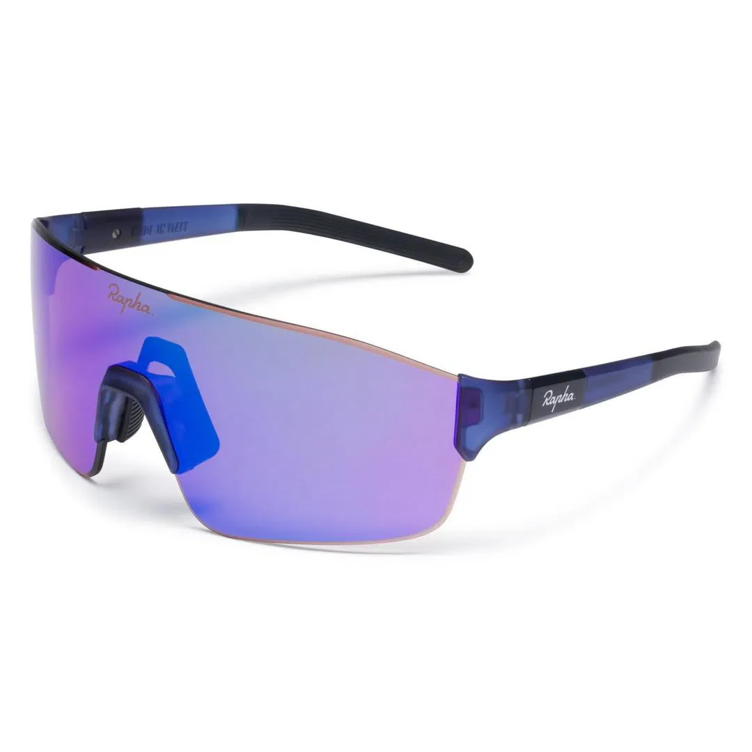RAPHA Pro Team Frameless Glasses - NVY Navy/Purple Green Lens - Image 3