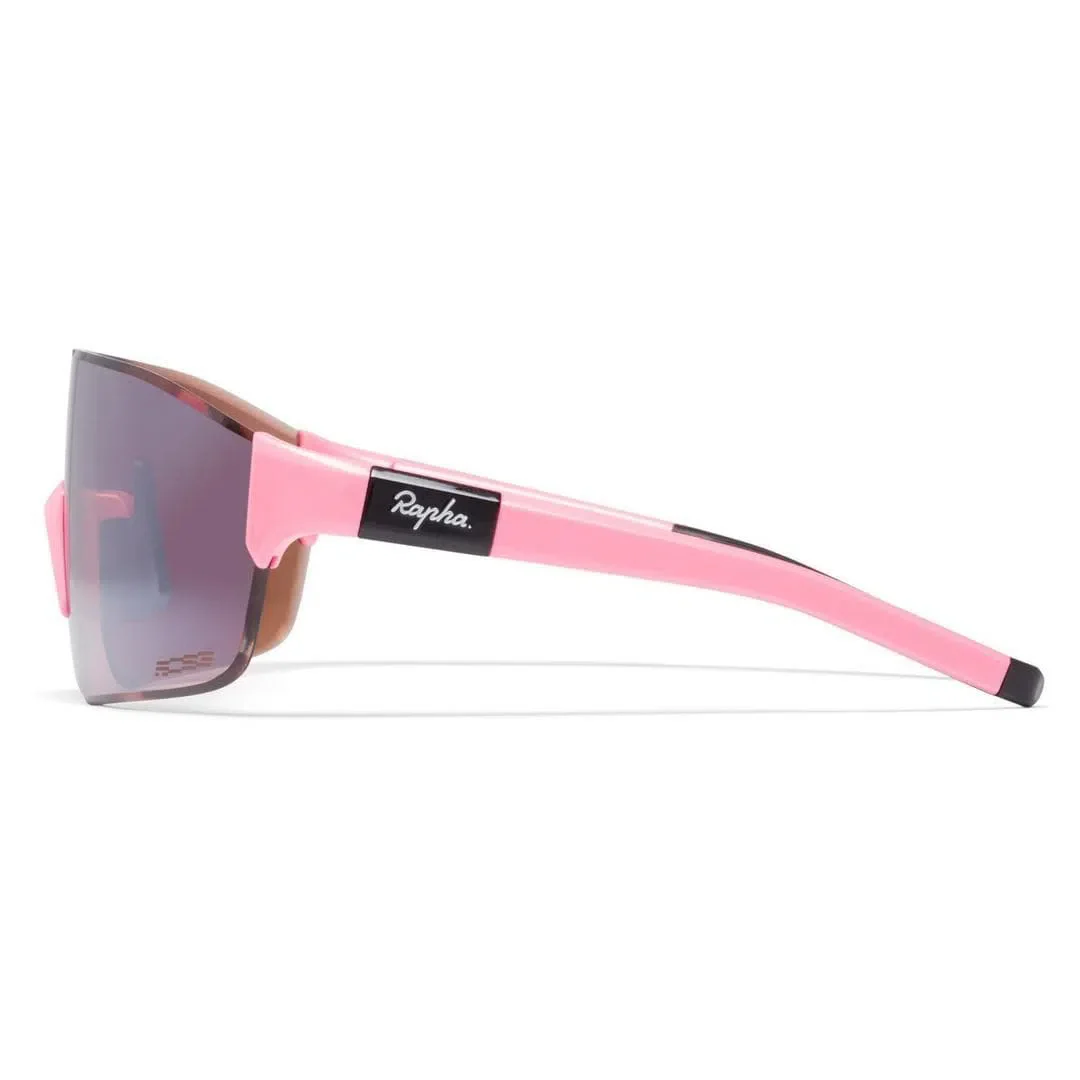 RAPHA Pro Team Frameless Glasses - Pink/Black Mirror Lens - Image 2