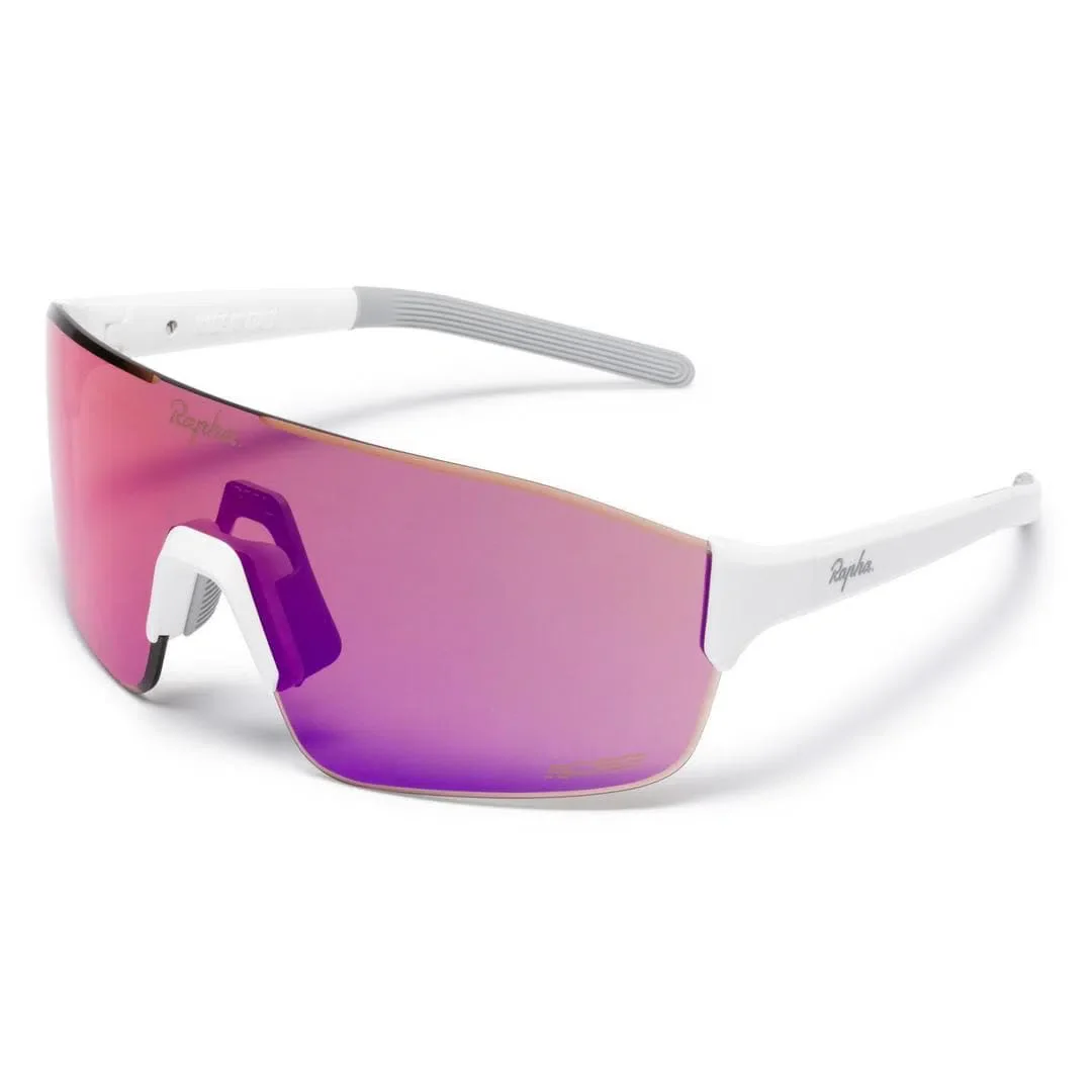 RAPHA Pro Team Frameless Glasses - White/Pink Blue Lens - Image 2