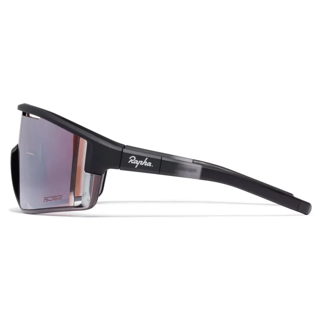 RAPHA Pro Team Full Frame Glasses - BLK Black/Black Mirror Lens - Image 2