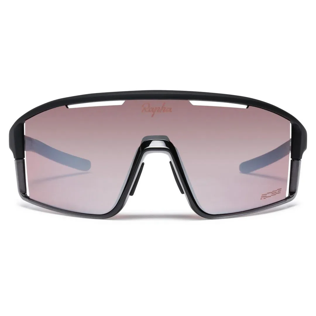 RAPHA Pro Team Full Frame Glasses - BLK Black/Black Mirror Lens - Image 5