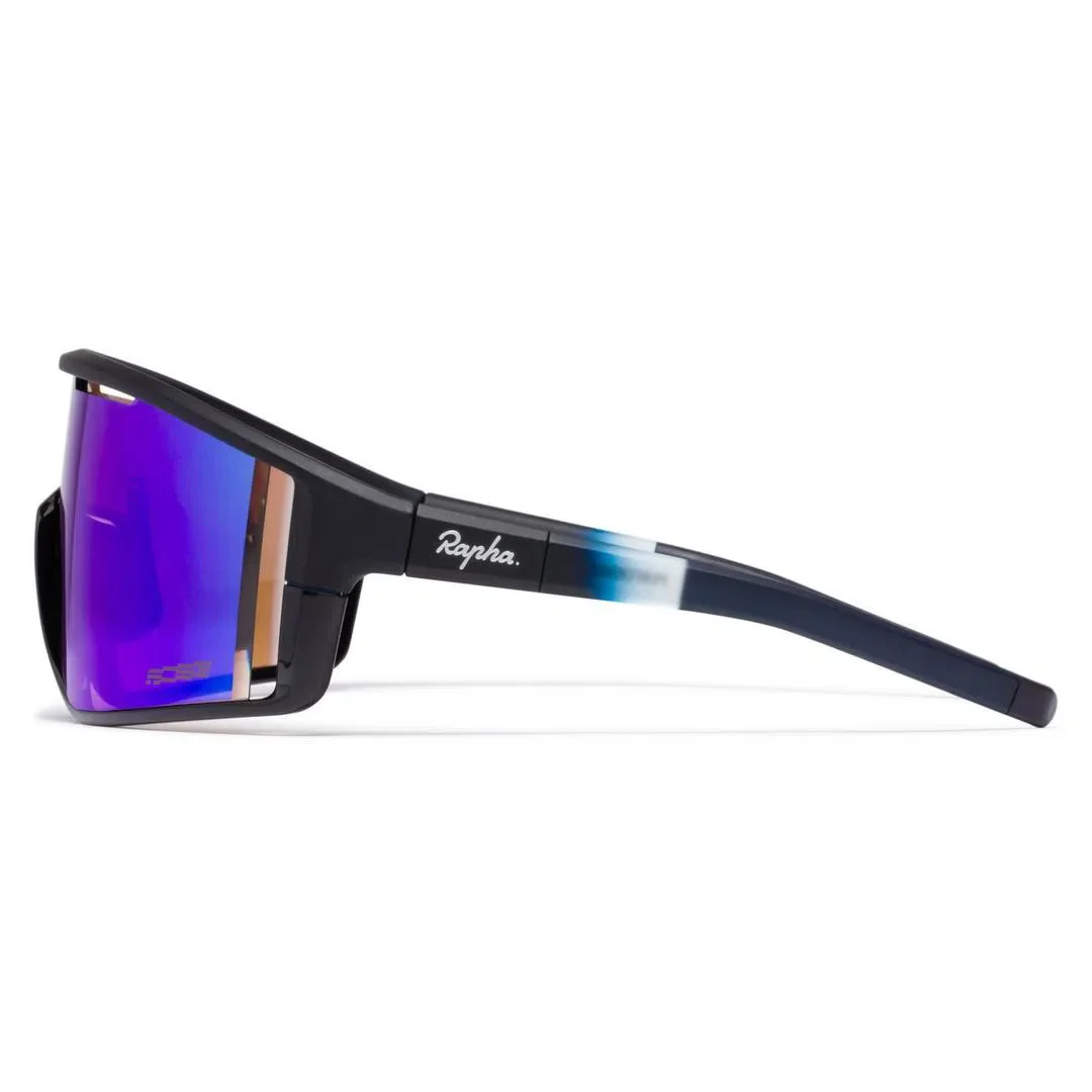 RAPHA Pro Team Full Frame Glasses - Dark Navy/Purple Green Lens - Image 6