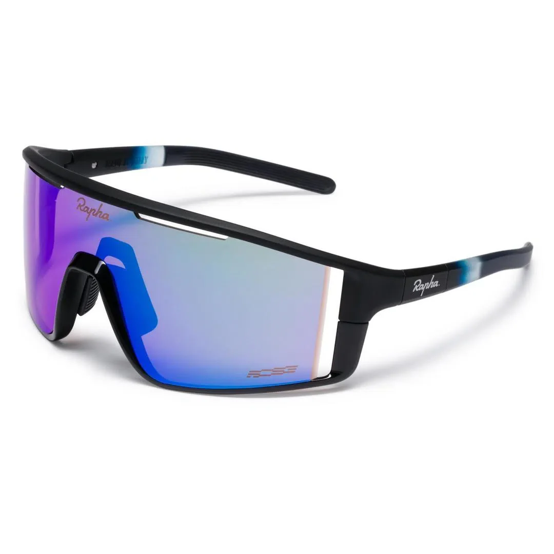 RAPHA Pro Team Full Frame Glasses - Dark Navy/Purple Green Lens - Image 8