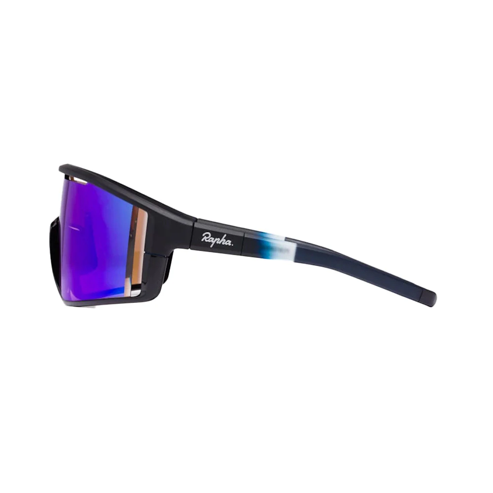 RAPHA Pro Team Full Frame Glasses - DNY Dark Navy/ Purple Green Lens - Image 3