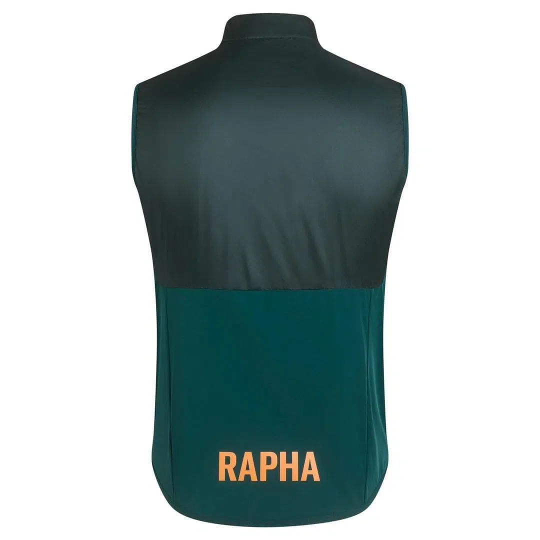 RAPHA Pro Team Insulated Gilet - SMP Dark Green/Peach - Image 2