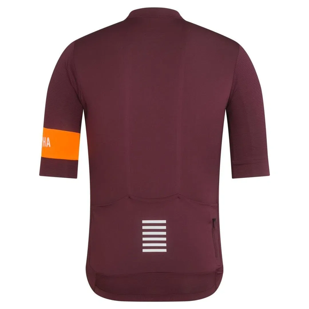 RAPHA Pro Team Jersey - WVO Wine/Bright Orange - Image 2