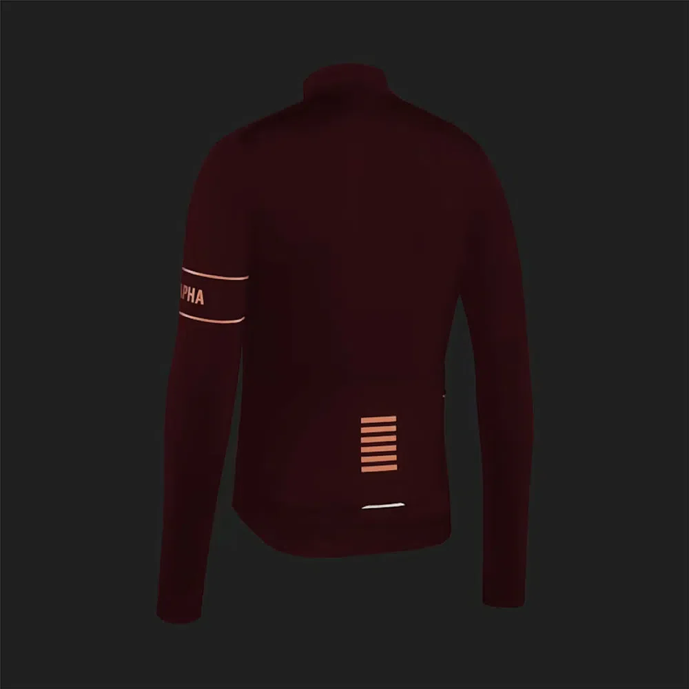 RAPHA Pro Team Long Sleeve Thermal Jersey AW2023 - BFS Dark Red - Image 6