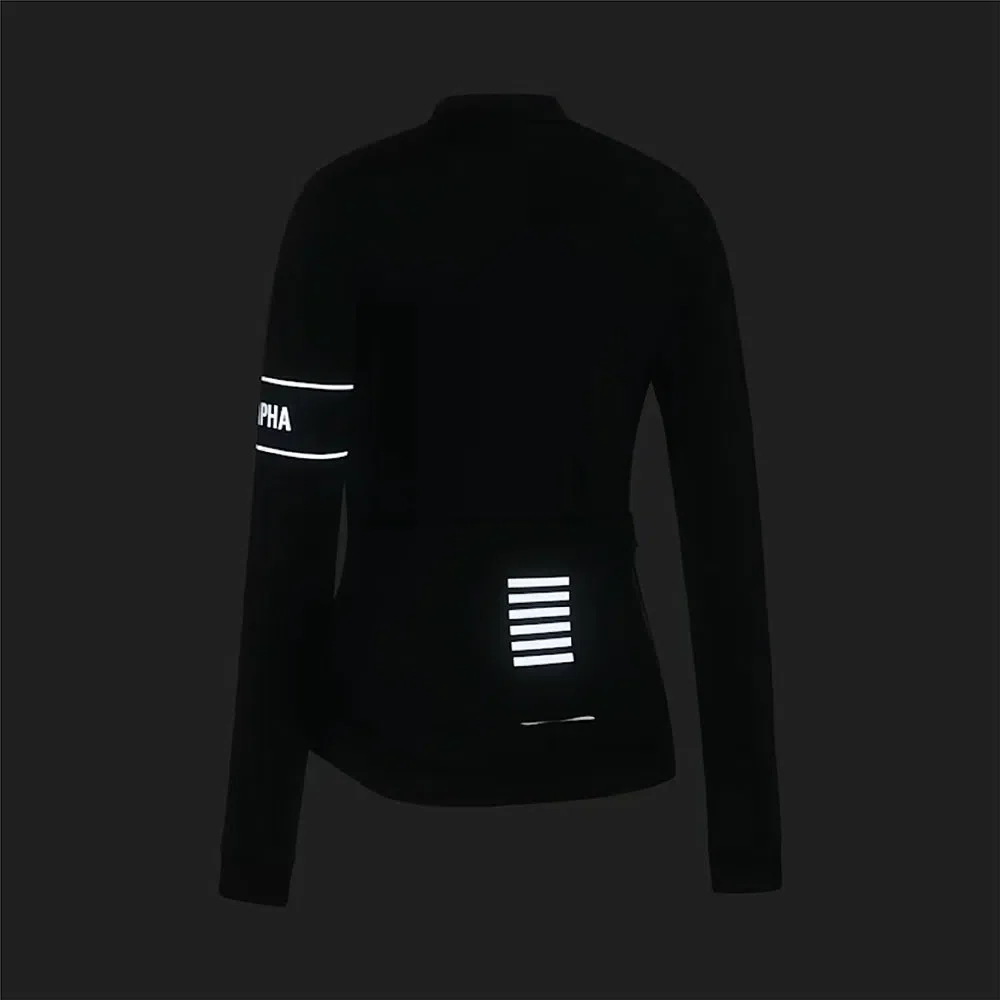 RAPHA Pro Team Thermal Long Sleeve Women Jersey - BLW Black - Image 6